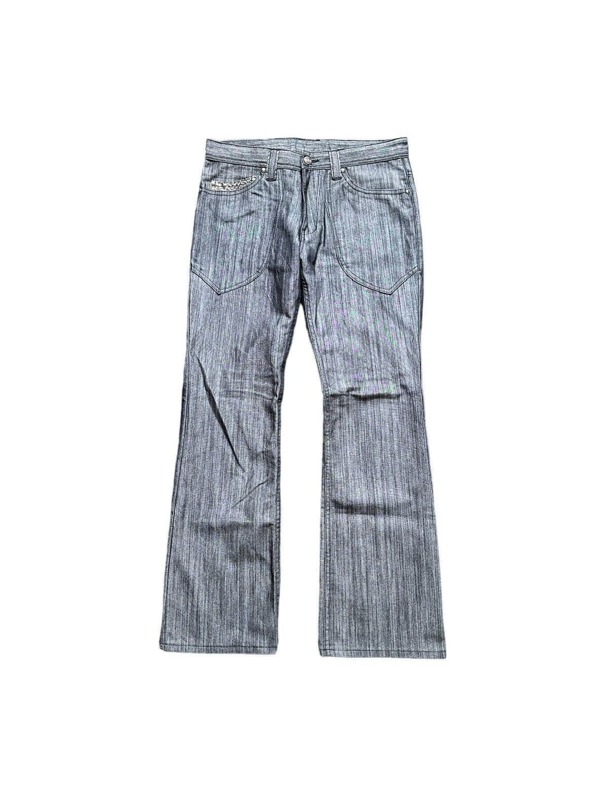 image of If Six Was Nine x Le Grande Bleu L G B Archive Taka:q Modern Rock Phyton Skin Mixed Denim in Black 
