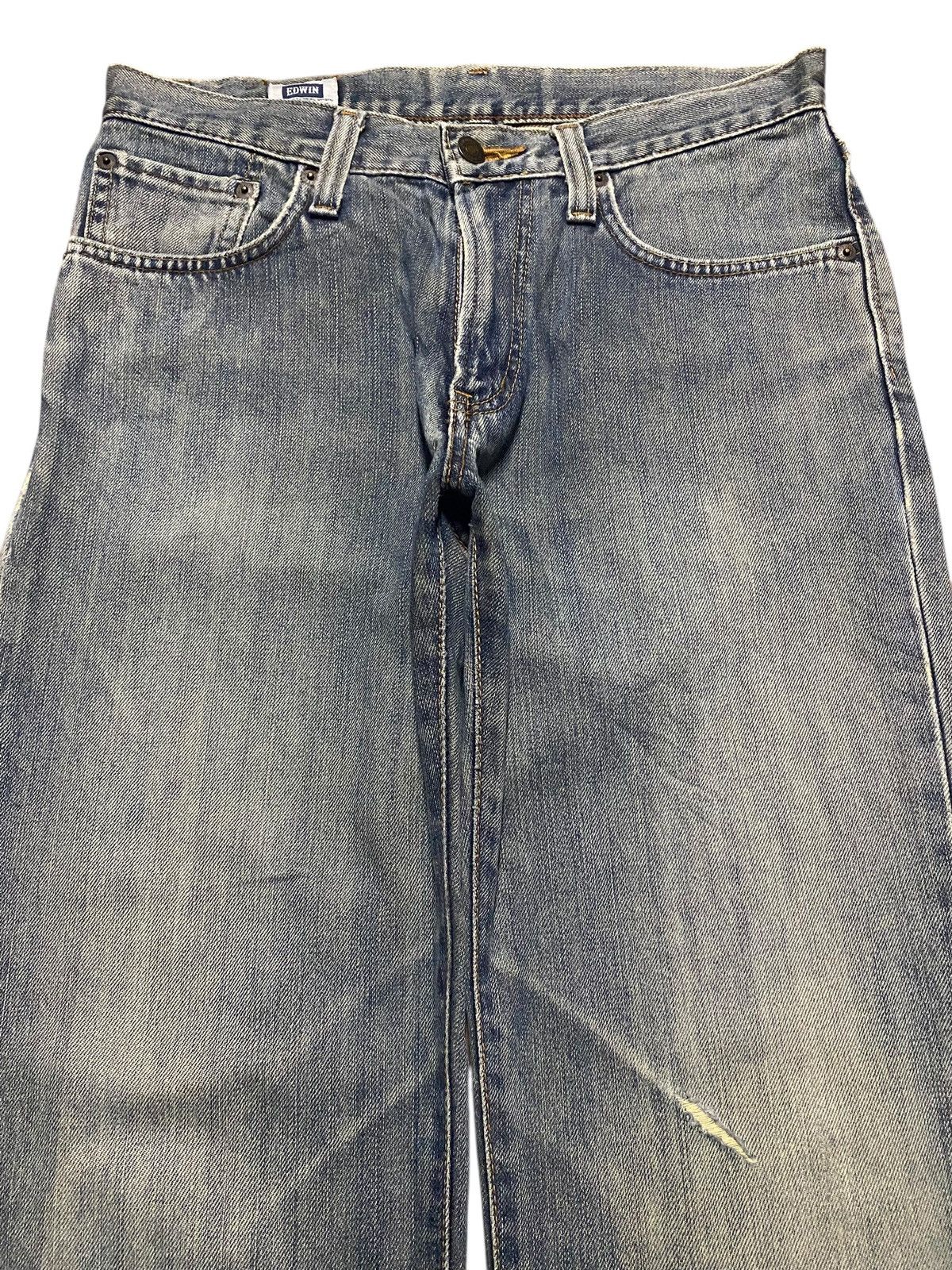Edwin Vintage Japanese Brand Edwin 404 Distressed Loose Jeans Size US 32 / EU 48 - 3 Thumbnail