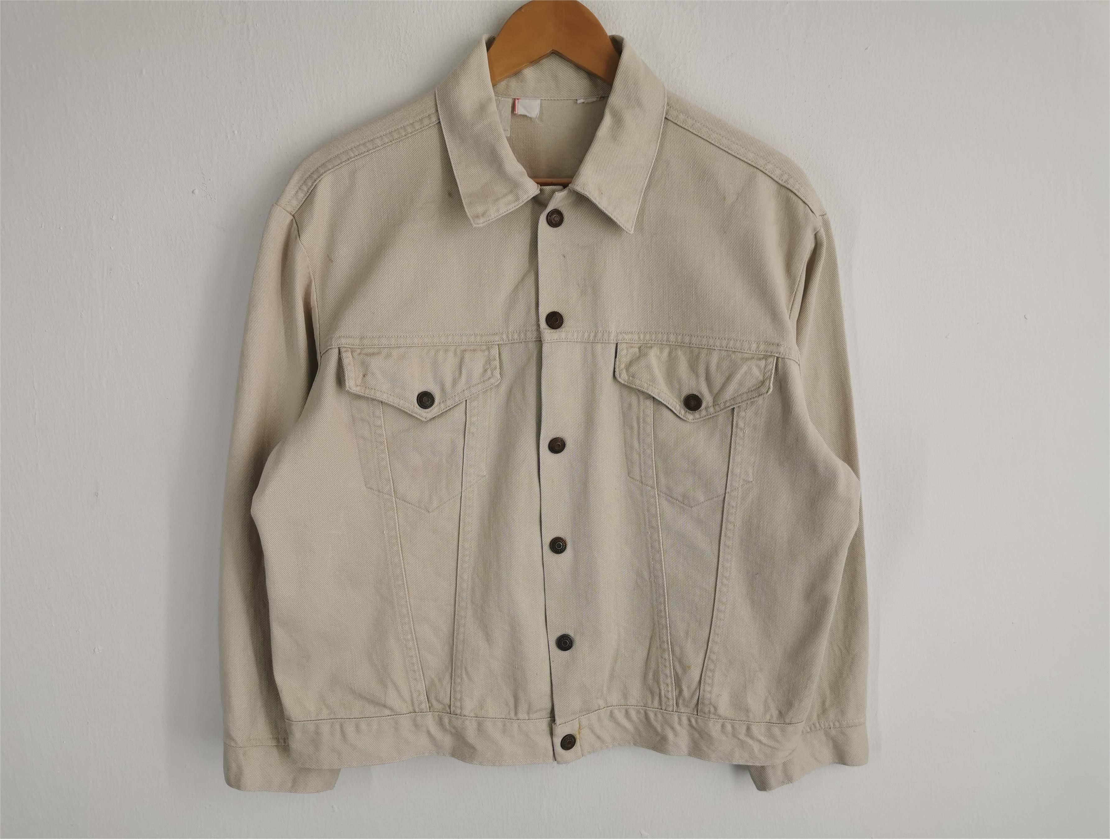 Levi's Distressed Vintage 80's Levis White Tab Trucker Denim Jacket Size US M / EU 48-50 / 2 - 1 Thumbnail