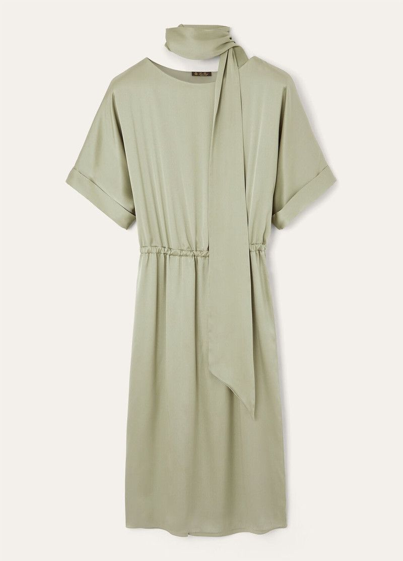 Loro Piana o1srvl11e0526 FAP0332 Caren Midi Dress in Light Green Size M / US 6-8 / IT 42-44 - 1 Thumbnail