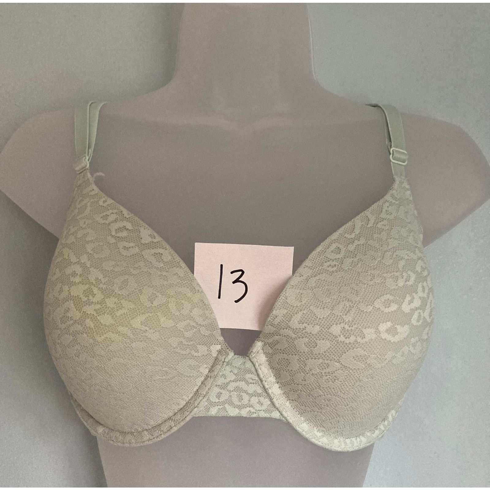 Pink PINK Victoria's Secret Bra 34DD Lined Animal Pattern Lace Size ONE SIZE - 9 Thumbnail