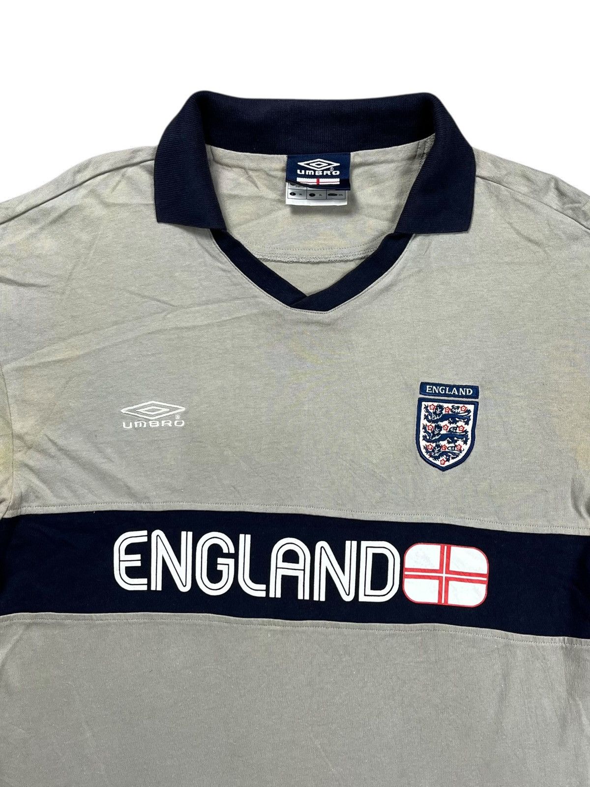 Hysteric Glamour Trashed Vintage Umbro England Collar Tee Size US M / EU 48-50 / 2 - 6 Thumbnail