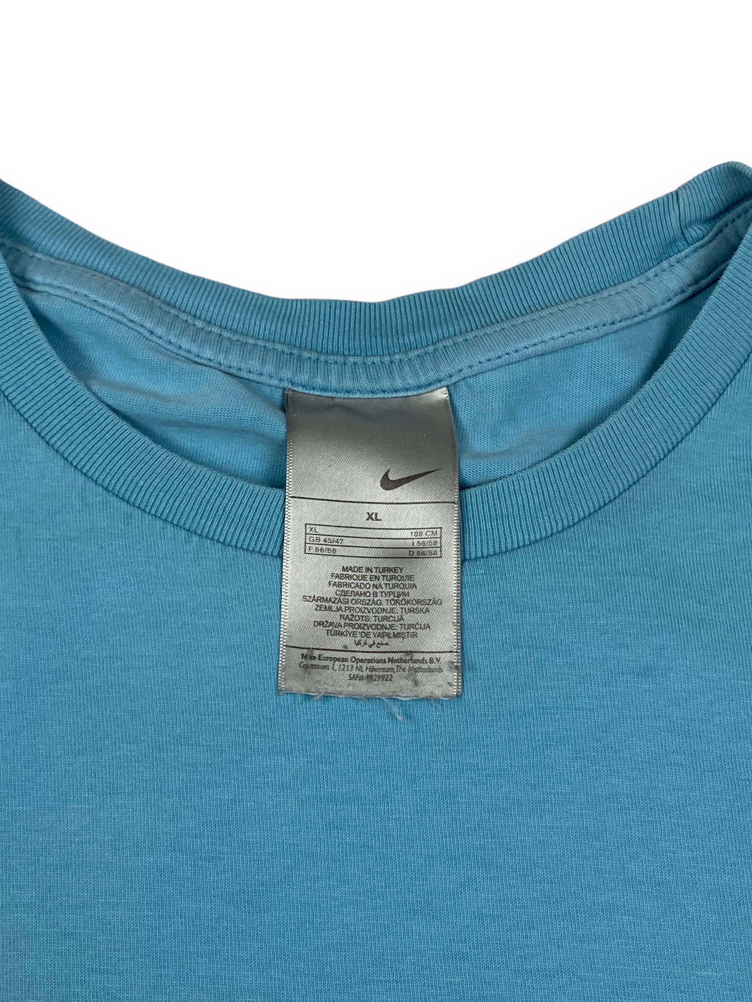 Nike 00s Vintage NIKE Silver Tag Big Logo Sky Blue T-Shirt M703 Size US XL / EU 56 / 4 - 4 Thumbnail