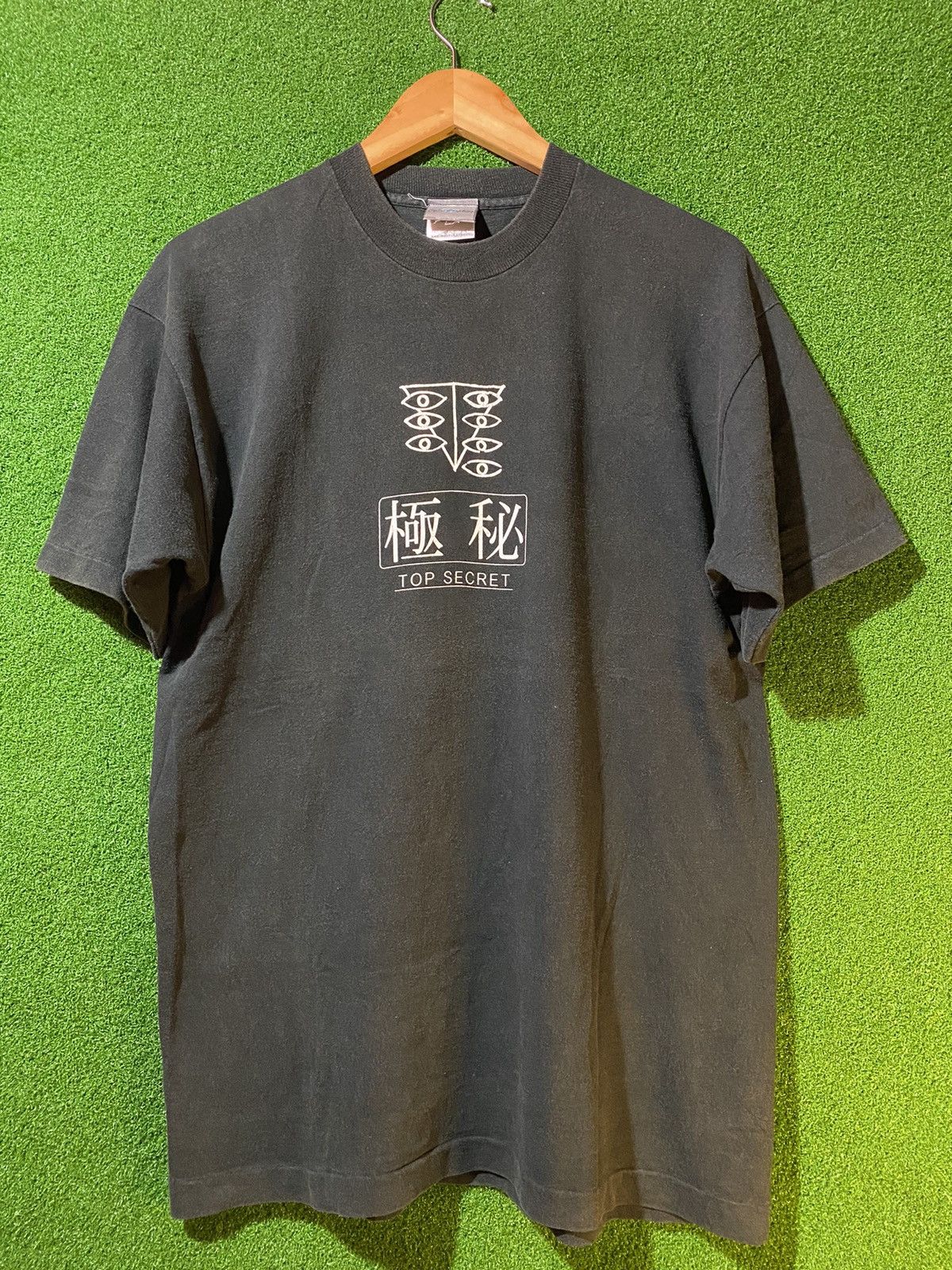image of Anima x Vintage 90's Neon Genesis Evangelion Top Secret in Black, Men's (Size Large)