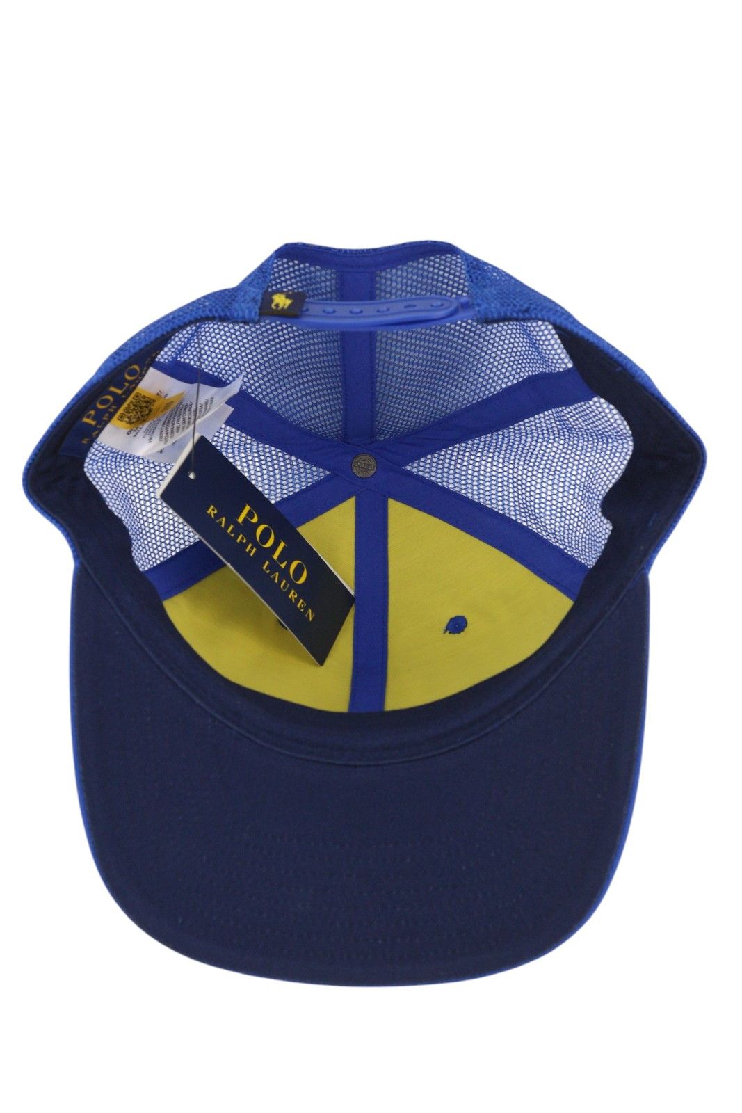 Polo Ralph Lauren HIGH CROWN 58 CM Blue Twill Trucker Snapback Cap 84669 Size ONE SIZE - 7 Thumbnail