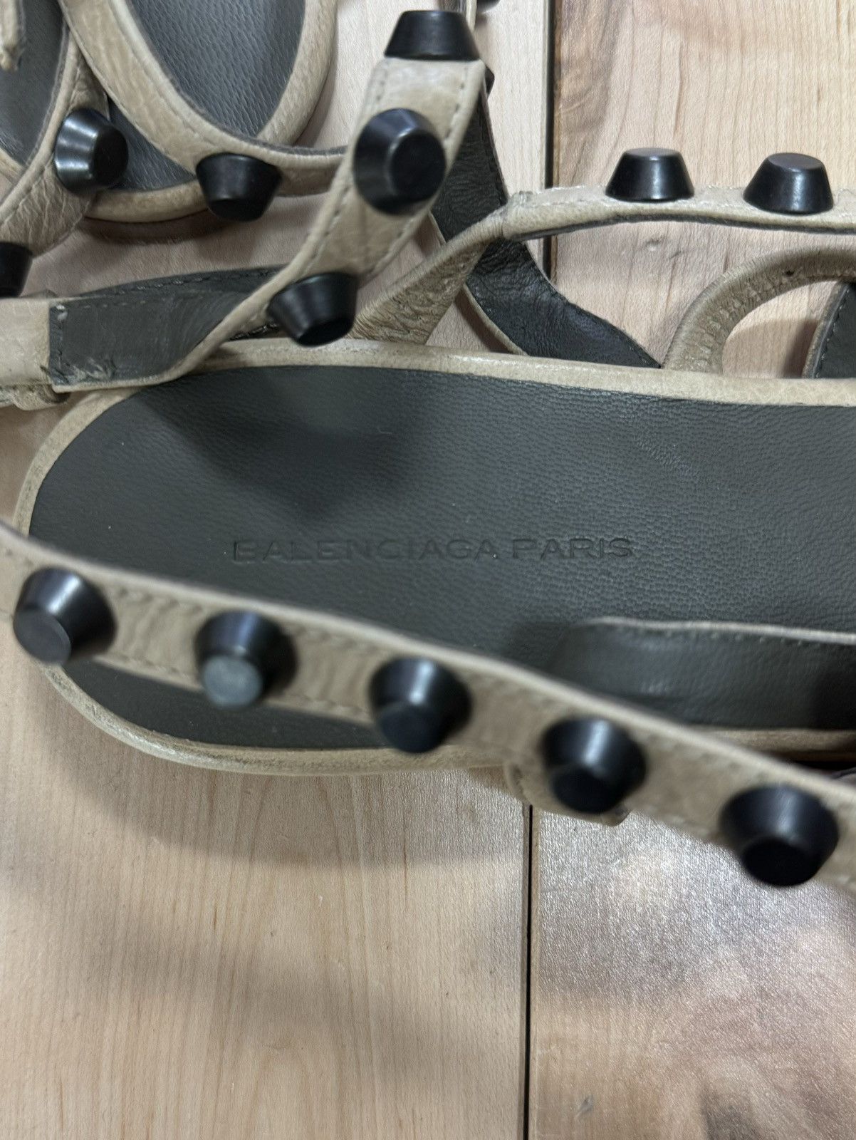 Balenciaga Balenciaga ‘Arena’ Studded Flat Sandals Size US 9 / IT 39 - 3 Thumbnail