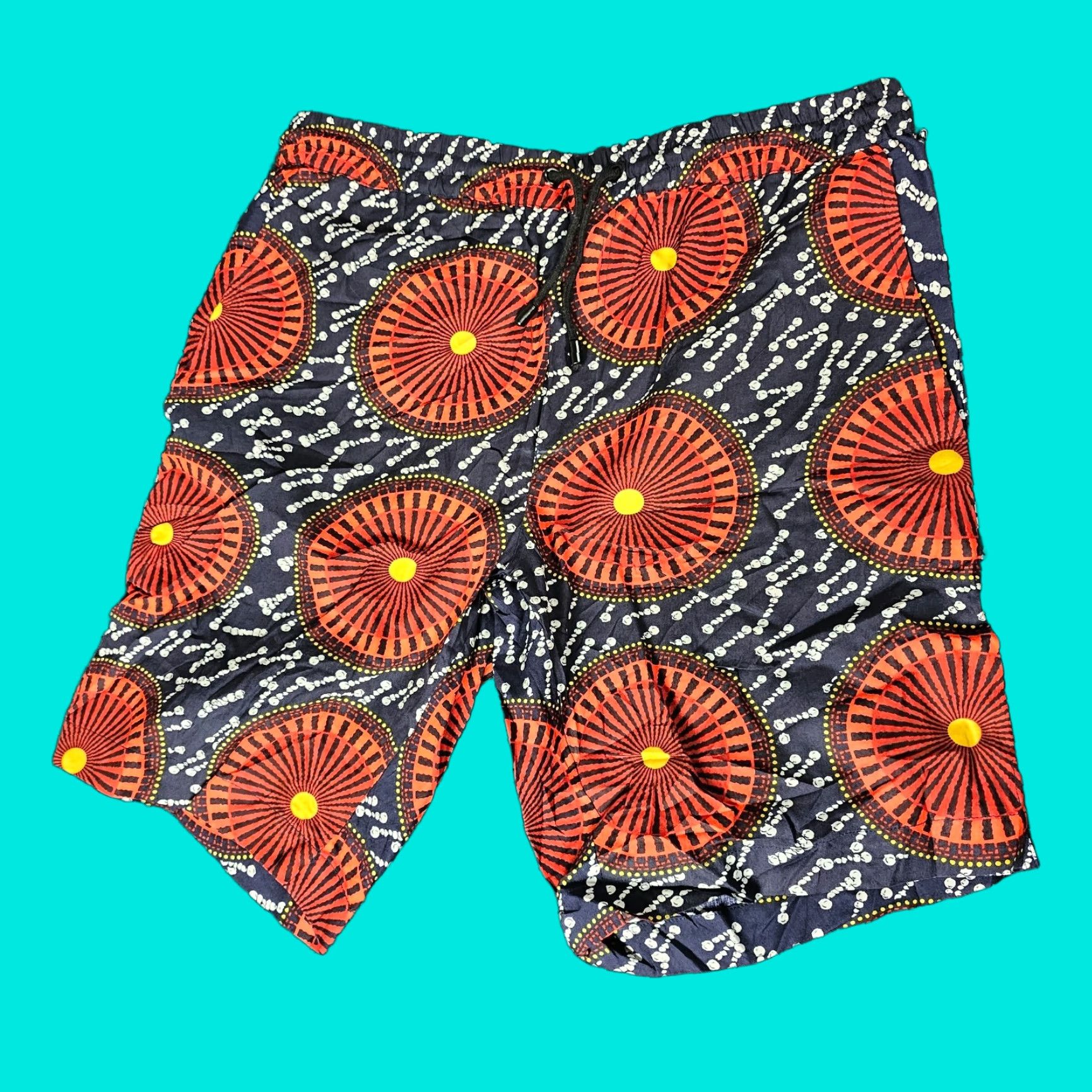 Pacific Blue Men's Bermuda Shorts Swimwear S Blue Shorts Drawstring Waist 30in Blue NWT