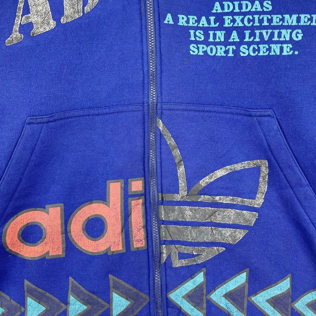 Adidas × Vintage 90’s Adidas Fleece Lined Zipper Hoodie Size US XL / EU 56 / 4 - 8 Thumbnail