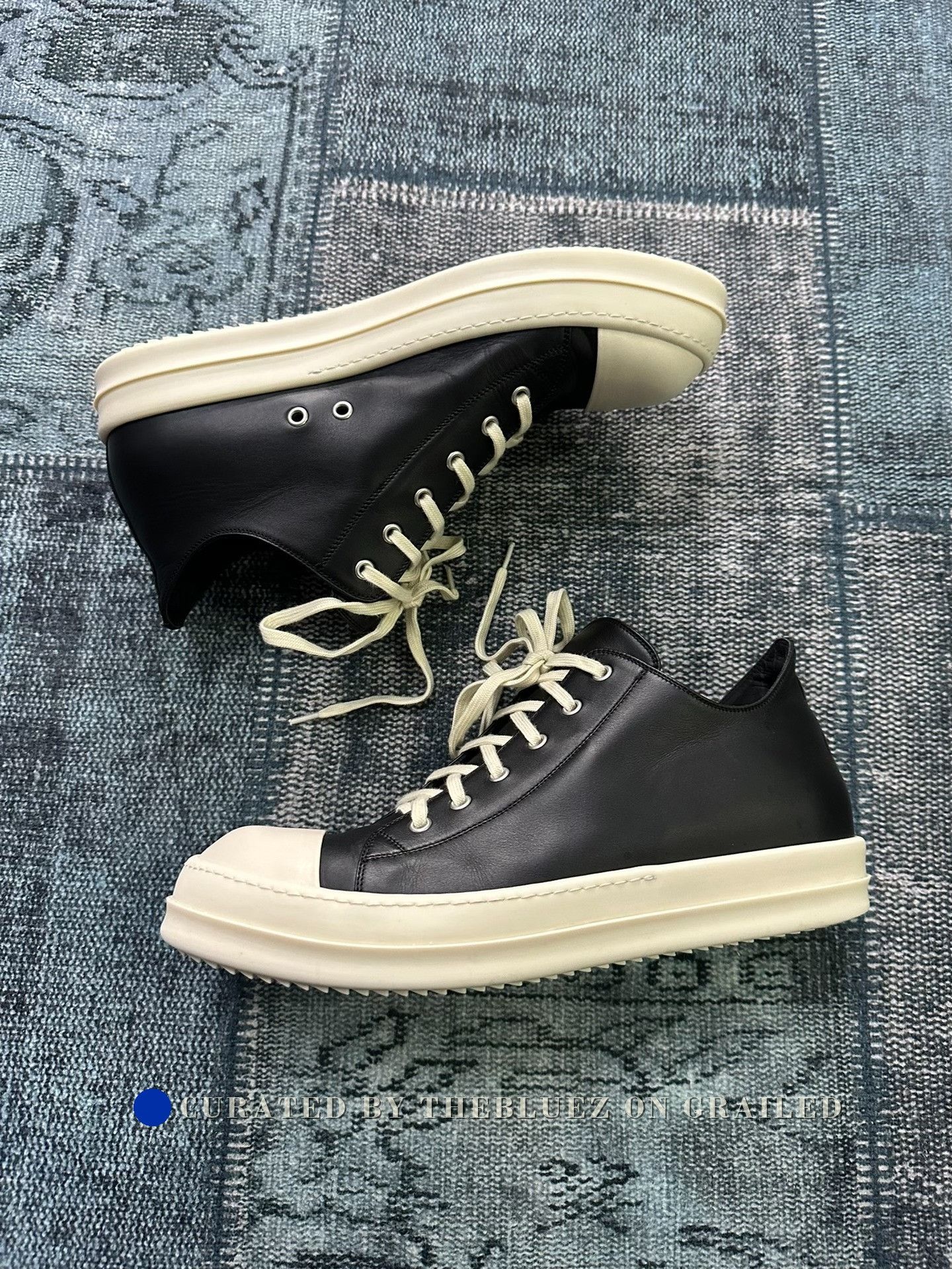 Rick Owens Rick Owens Low-Top Leather Sneakers Size US 11 / EU 44 - 1 Thumbnail