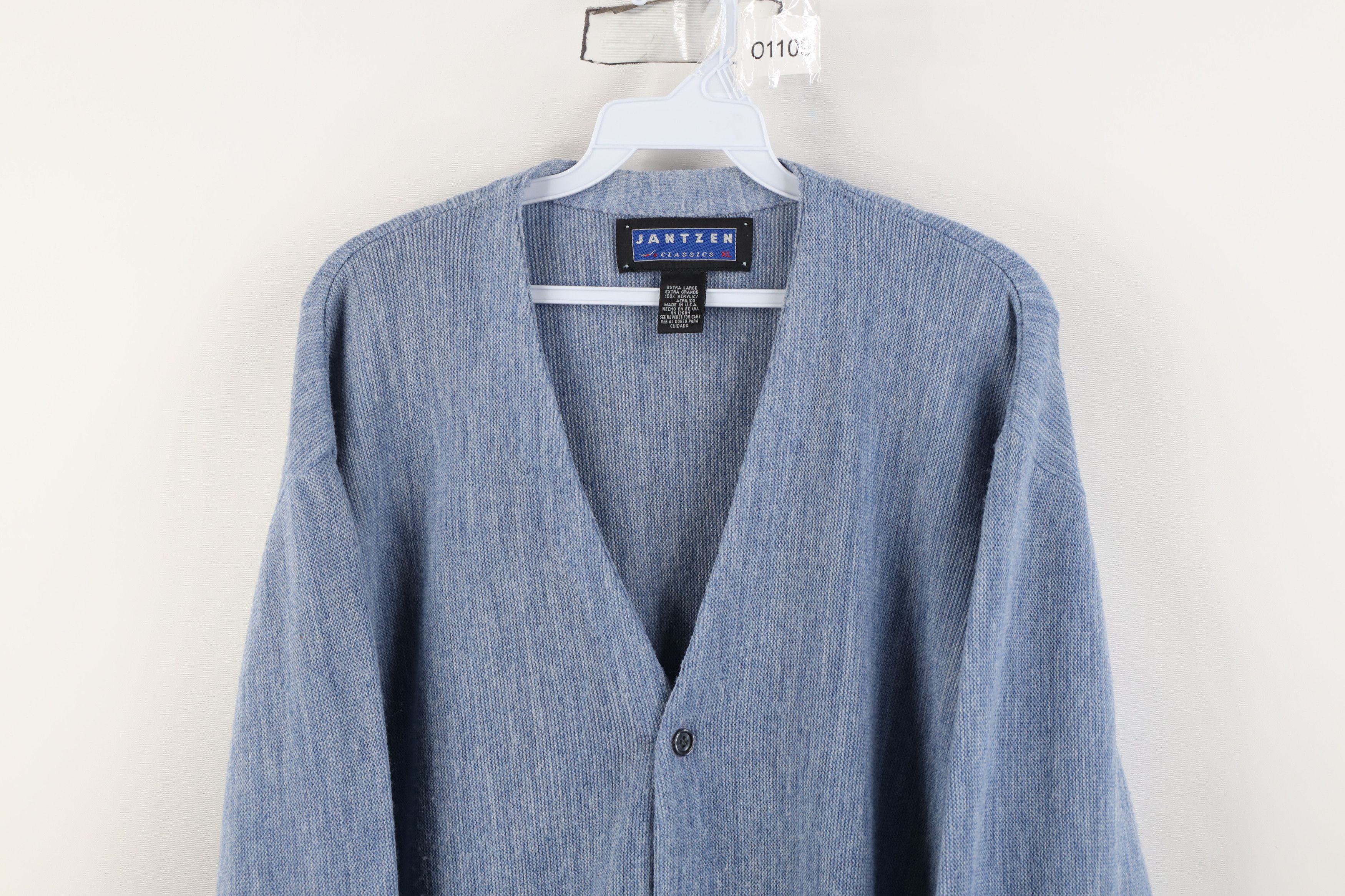 Vintage Vintage 90s Streetwear Kurt Cobain Cardigan Sweater Blue USA Size US XL / EU 56 / 4 - 2 Thumbnail
