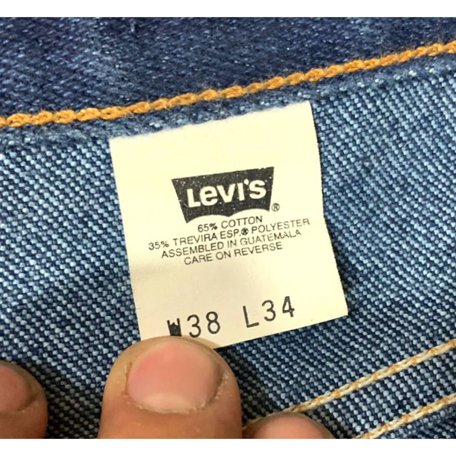 Levi's VINTAGE Levi's 977 Straight Jeans Men's Size 36 X 34 Blue 90s Size US 36 / EU 52 - 5 Thumbnail