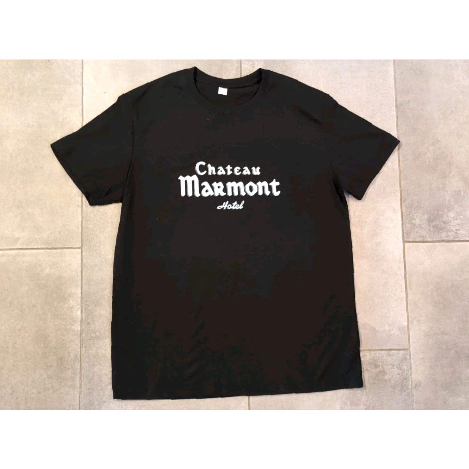 Vintage VINTAGE Chateau Marmont Hotel T Shirt Large L Black 42" Chest Cotton 70s Art Band Beach California City Classic Designer Shirts Mens Womens Size US L / EU 52-54 / 3 - 3 Thumbnail