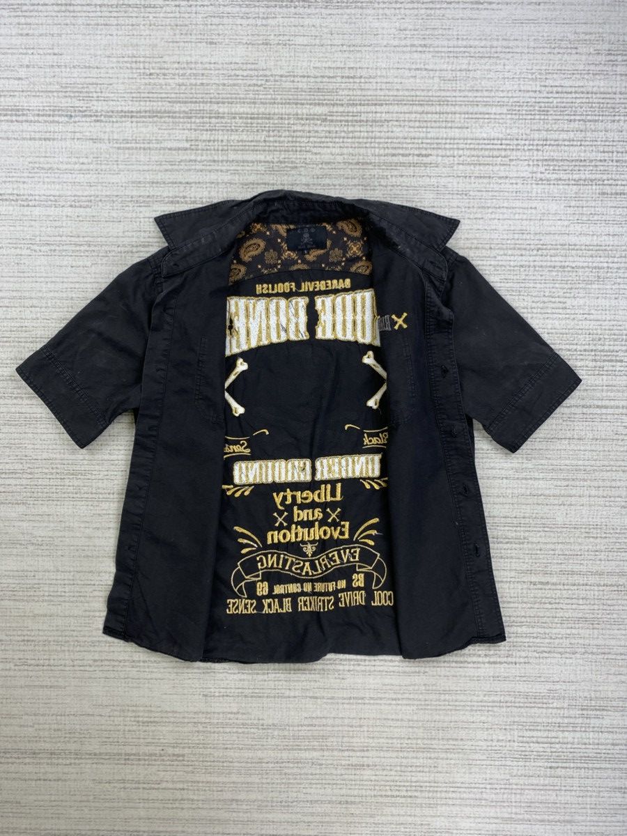 Hysteric Glamour × Vintage Vintage Rude Bones Embroidery Shortsleeve Button Ups Shirt Size US M / EU 48-50 / 2 - 6 Thumbnail