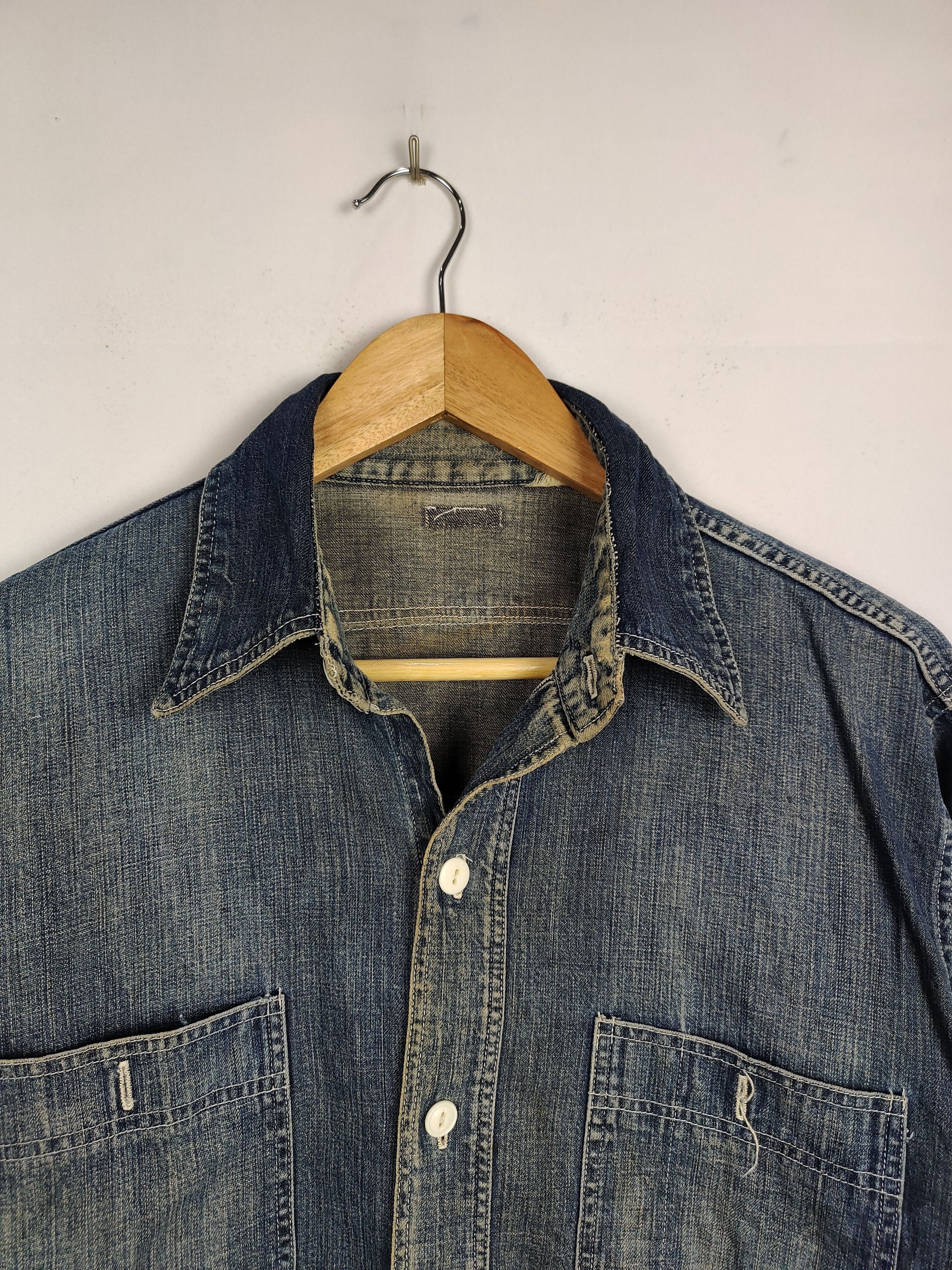Toyo Enterprises × Vintage Vintage Sugar Cane Toyo Enterprise Navajo Custom Denim Shirt Size US L / EU 52-54 / 3 - 3 Thumbnail