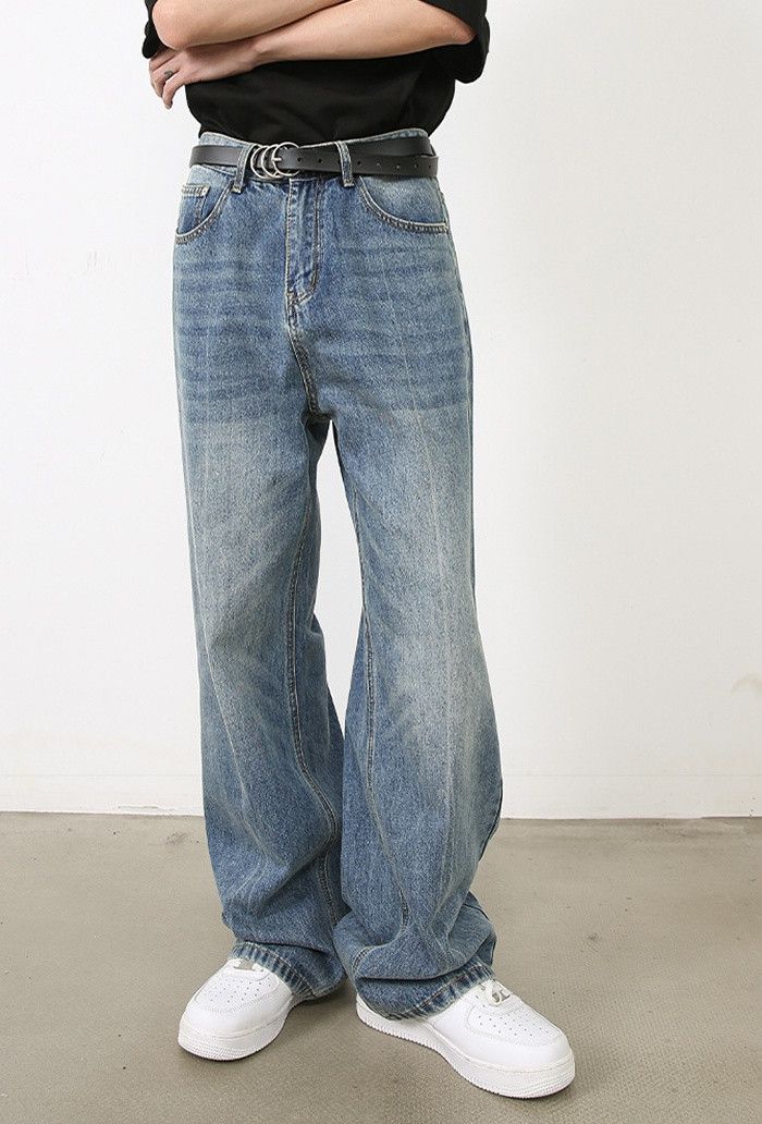Japanese Brand × Jean Men's washed retro straight casual jeans Size US 32 / EU 48 - 2 Thumbnail
