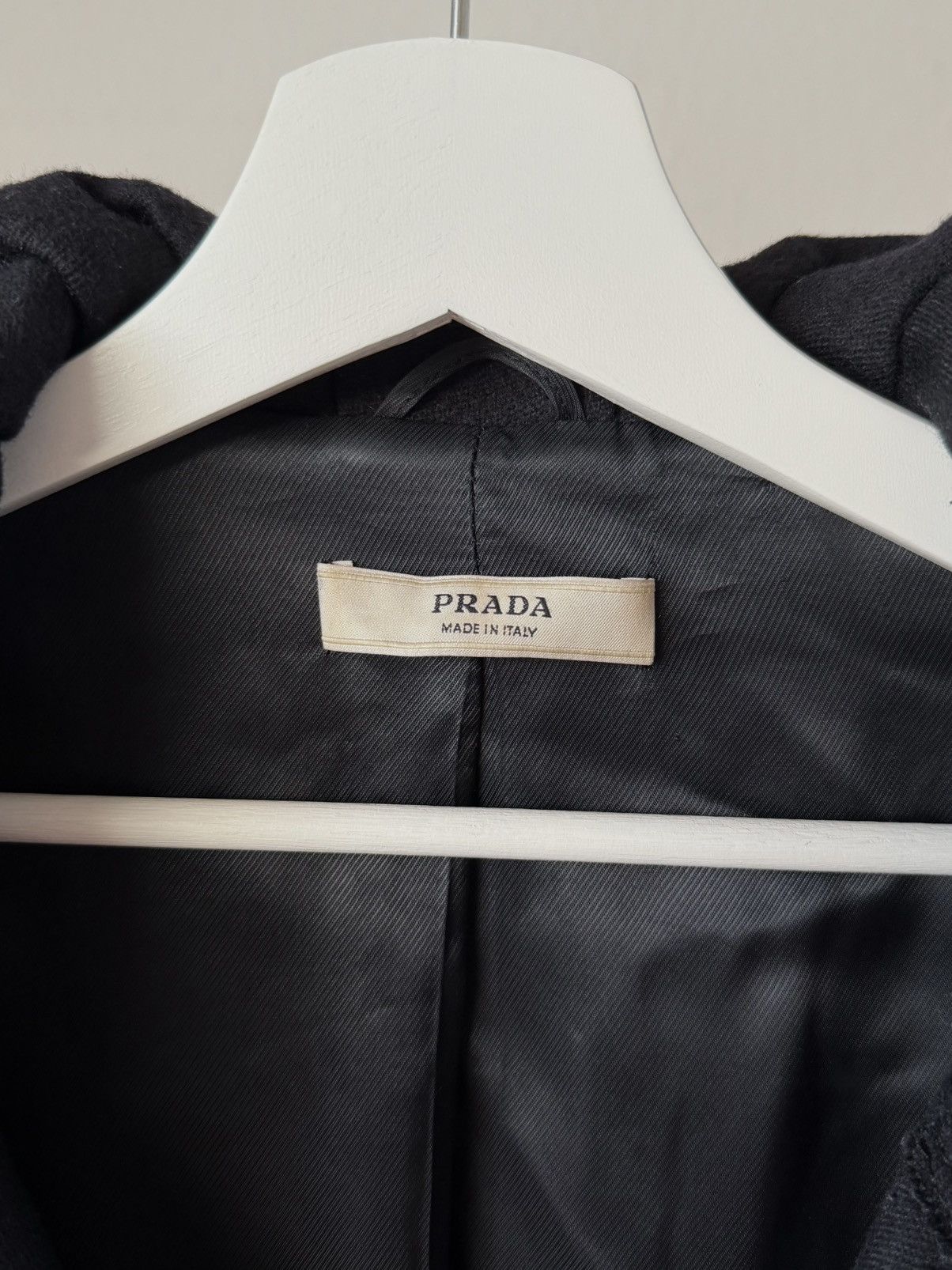 Prada Prada vintage asymmetric belted wool coat, late 90s / 2000s Size L / US 10 / IT 46 - 3 Thumbnail