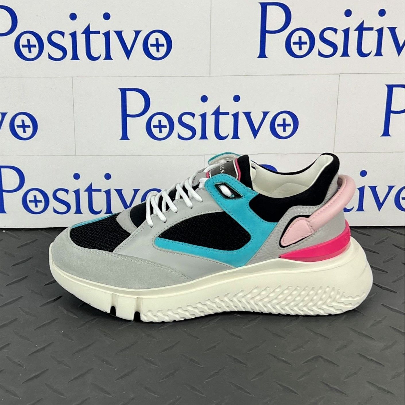 Buscemi Buscemi Womens Veloce Grey Trio Leather Sneakers US 7 SAMPLE Size US 7 / IT 37 - 1 Thumbnail