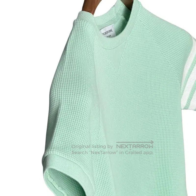 Thom Browne Thom Browne Green Cotton Short Sleeve Tee . Size XL / US 12-14 / IT 48-50 - 6 Thumbnail