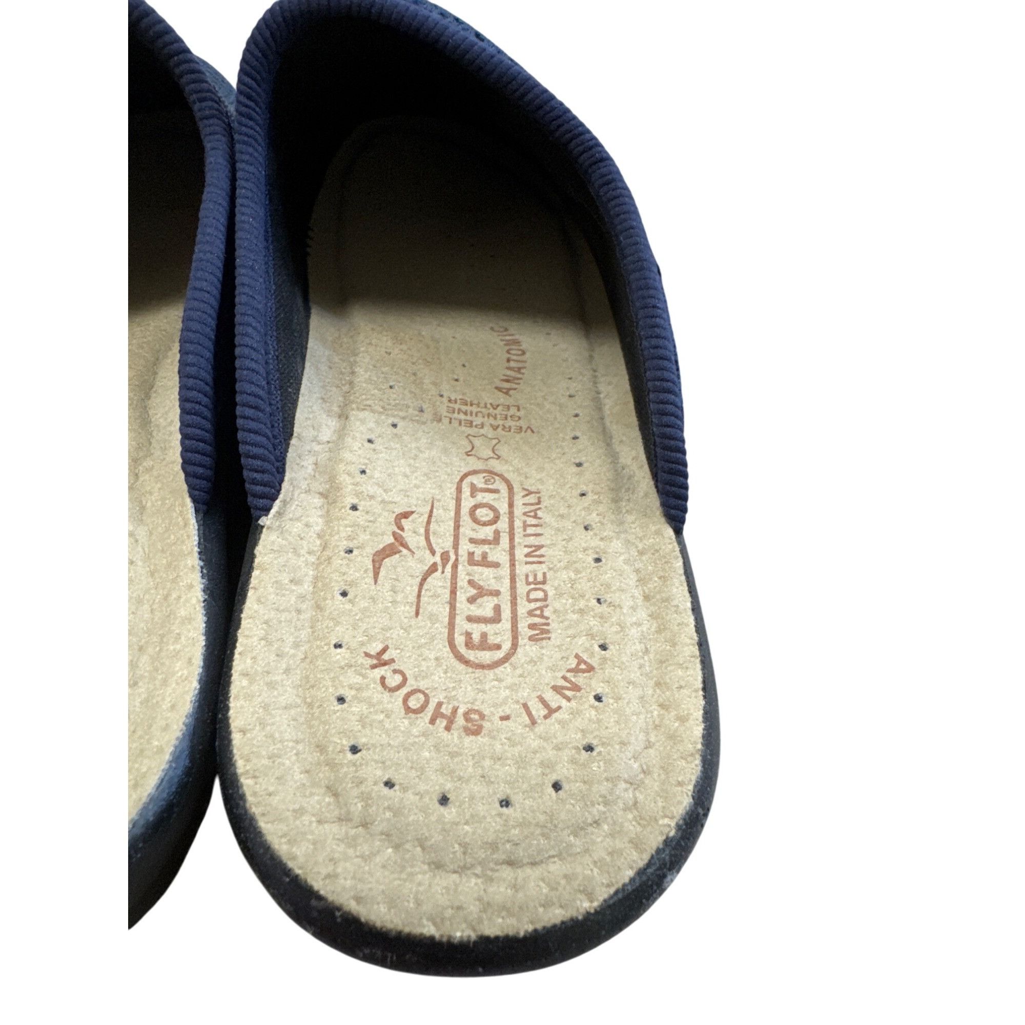 Designer Fly Flot Womens Blue leather Mesh Slip-On Mules sandals Size Size US 8.5 / IT 38.5 - 10 Thumbnail