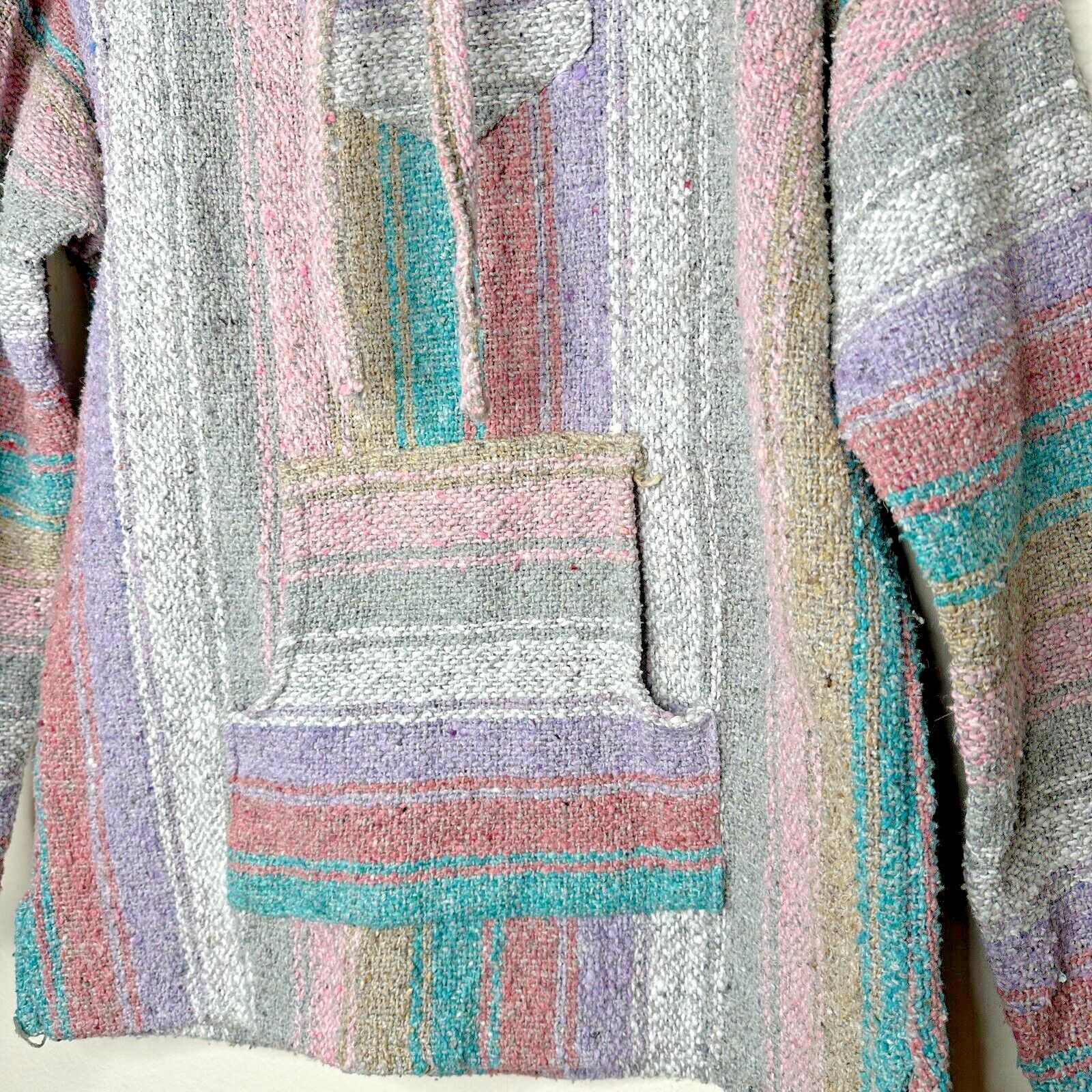 Other San Jose Pink Aqua Stripe Pullover Blanket Pocket Hoodie L Size L / US 10 / IT 46 - 2 Thumbnail