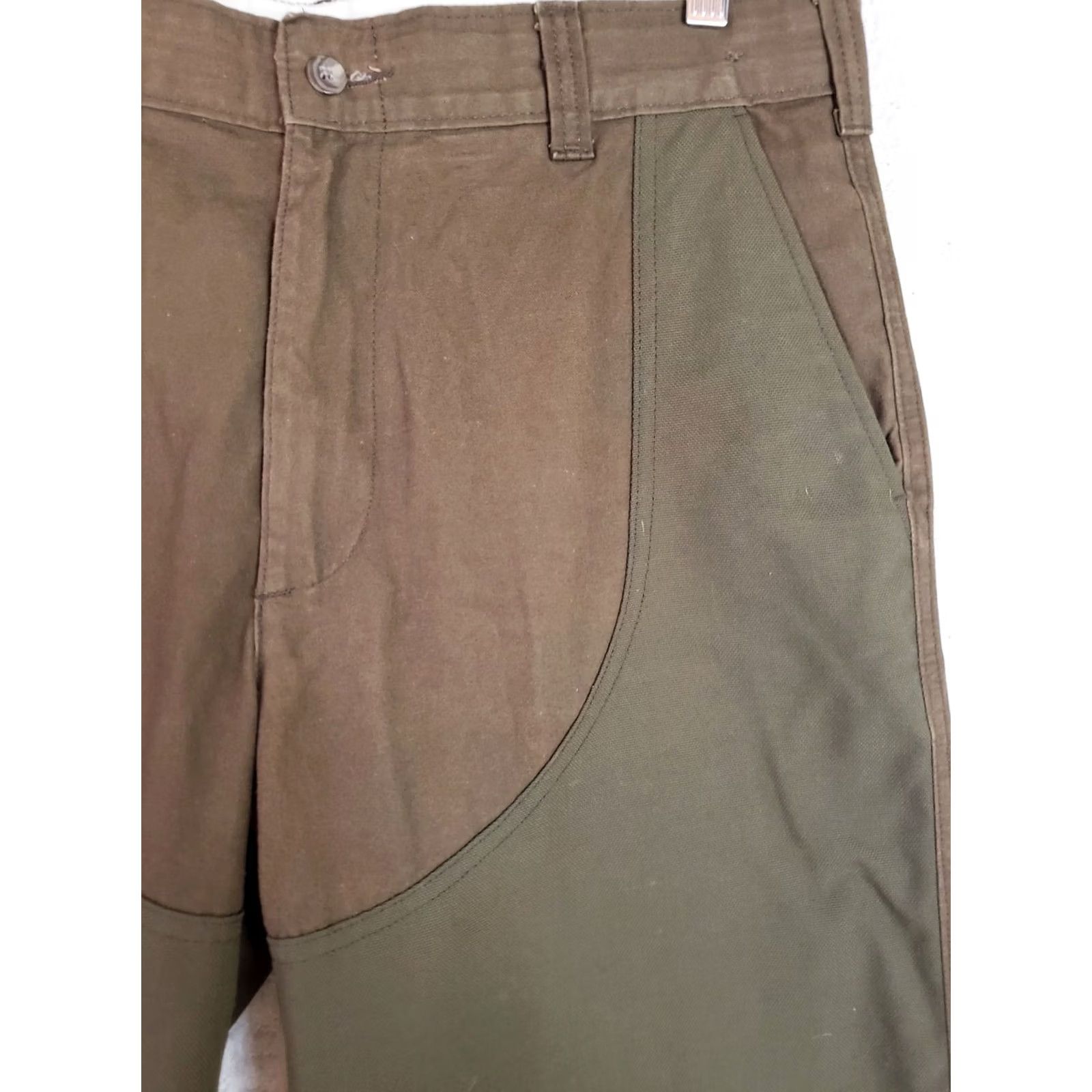 Vintage VINTAGE LL Bean Upland Brush Guard Hunting Pants Nylon Khaki Tan 34x25.5 USA Made 5-Pocket Mens Regular Straight Machine Washable Size US 34 / EU 50 - 5 Thumbnail