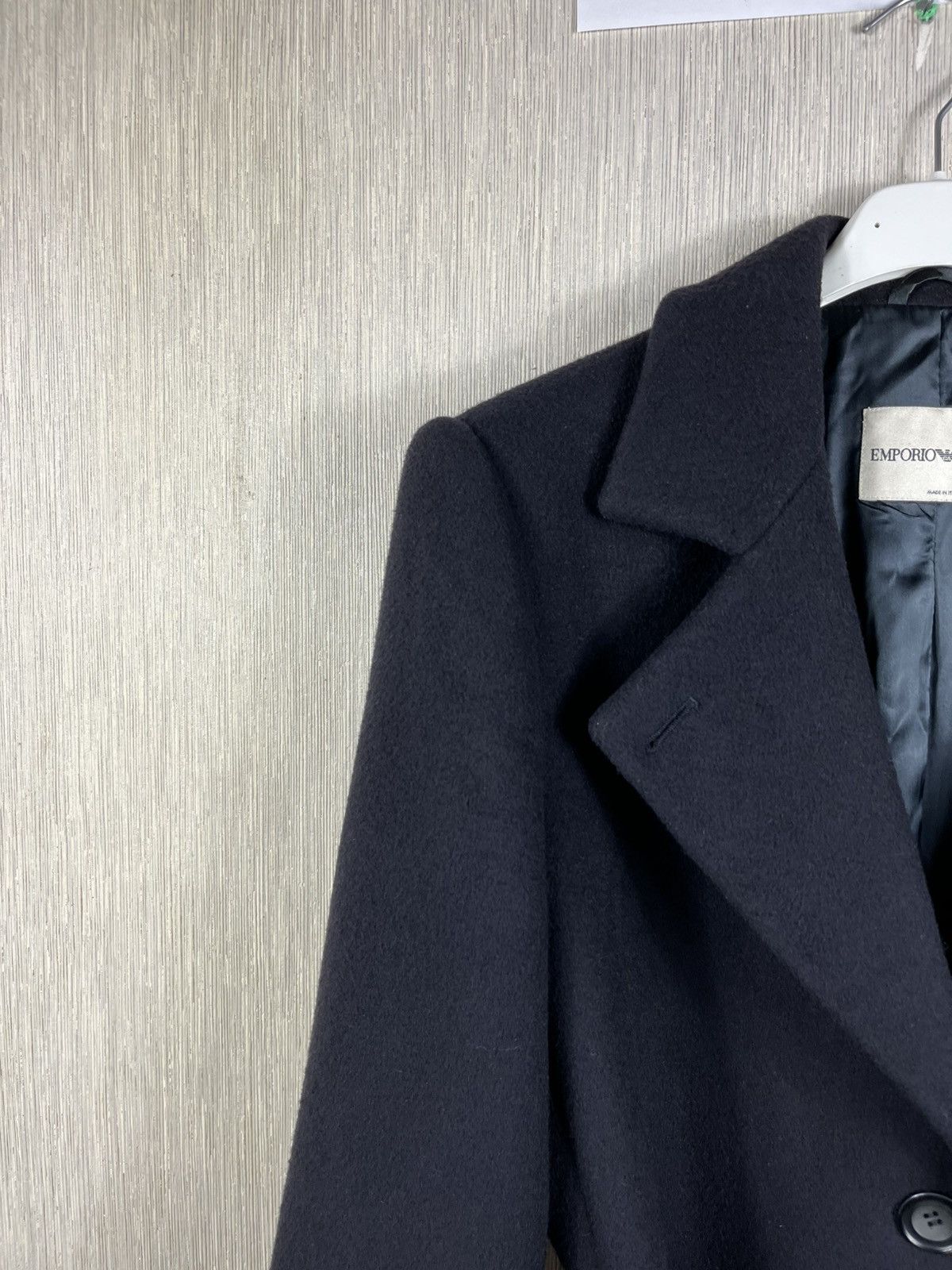 Emporio Armani Emporio Armani wool long navy luxury coat jacket Italian Size L / US 10 / IT 46 - 6 Thumbnail