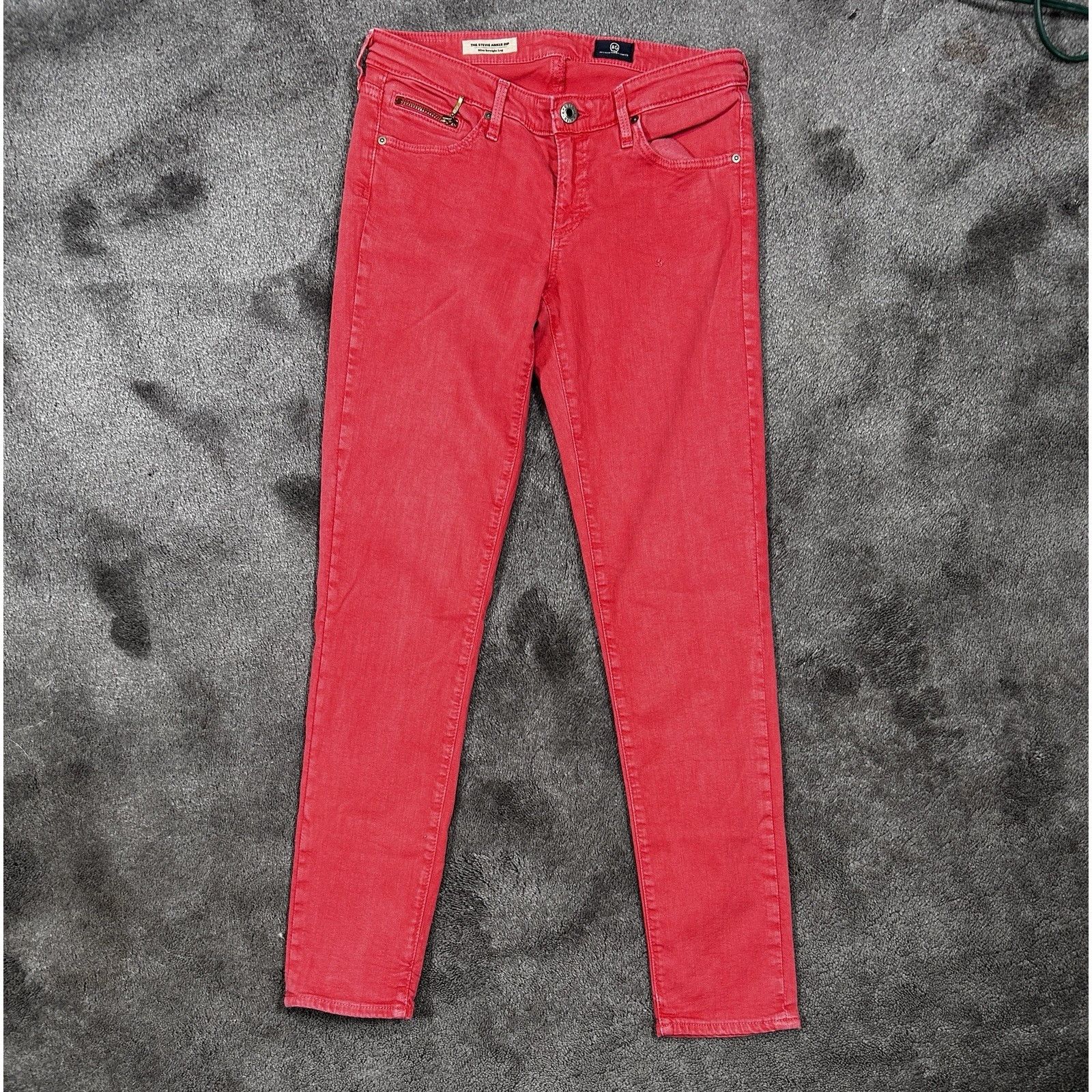 AG Adriano Goldschmied AG Adriano Goldschmied Stevie Ankle Jeans Slim Straight Leg Size 27" / US 4 / IT 40 - 1 Thumbnail