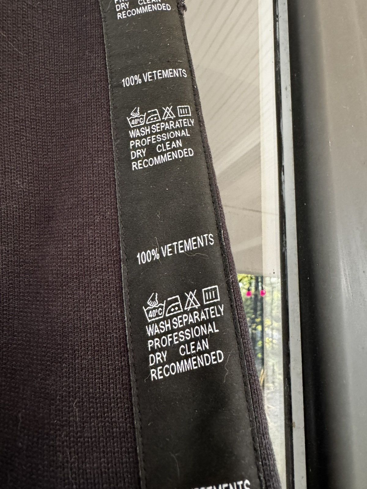 Vetements Washtag Logo Tape Black Sweatpants Size US 30 / EU 46 - 8 Thumbnail