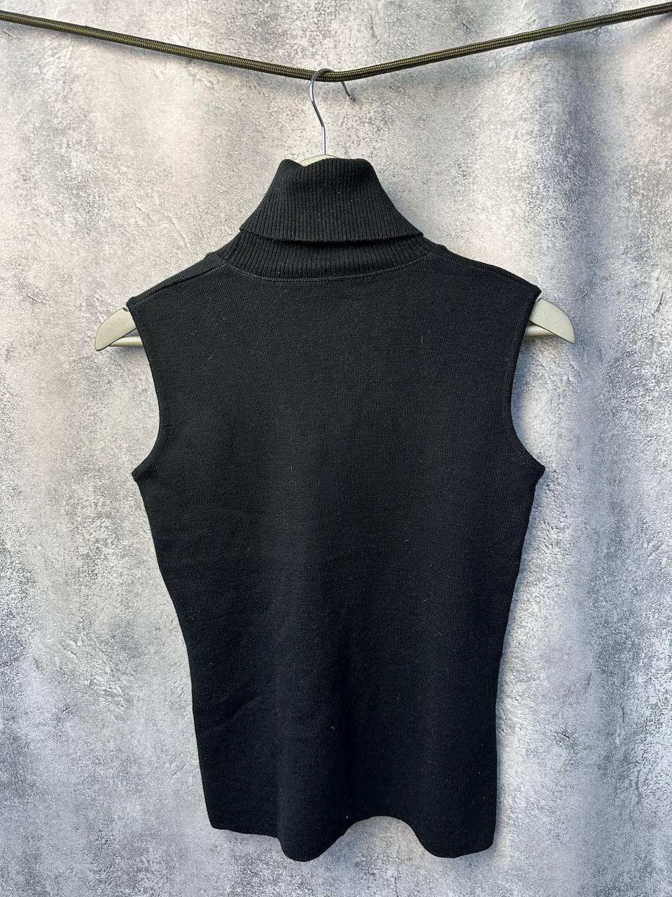 Other Sem Per Lei Turtle Neck Sweater Vest Black Stretched Size M / US 6-8 / IT 42-44 - 3 Thumbnail