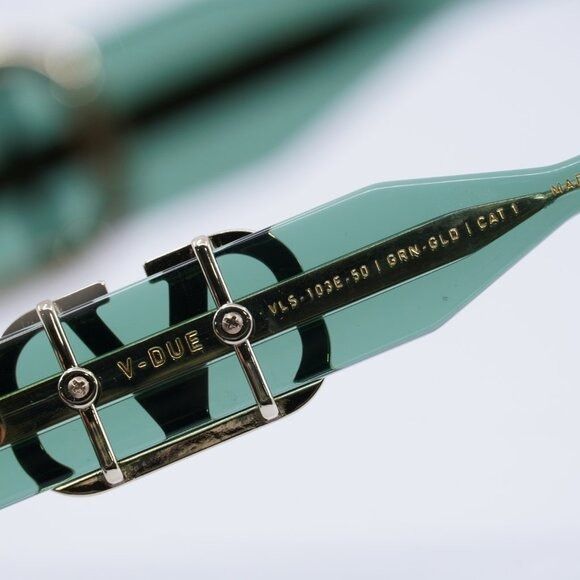 Valentino Valentino V-DUE VLS-103E Sunglasses Dark Green Cat Eye Frame Size ONE SIZE - 7 Thumbnail