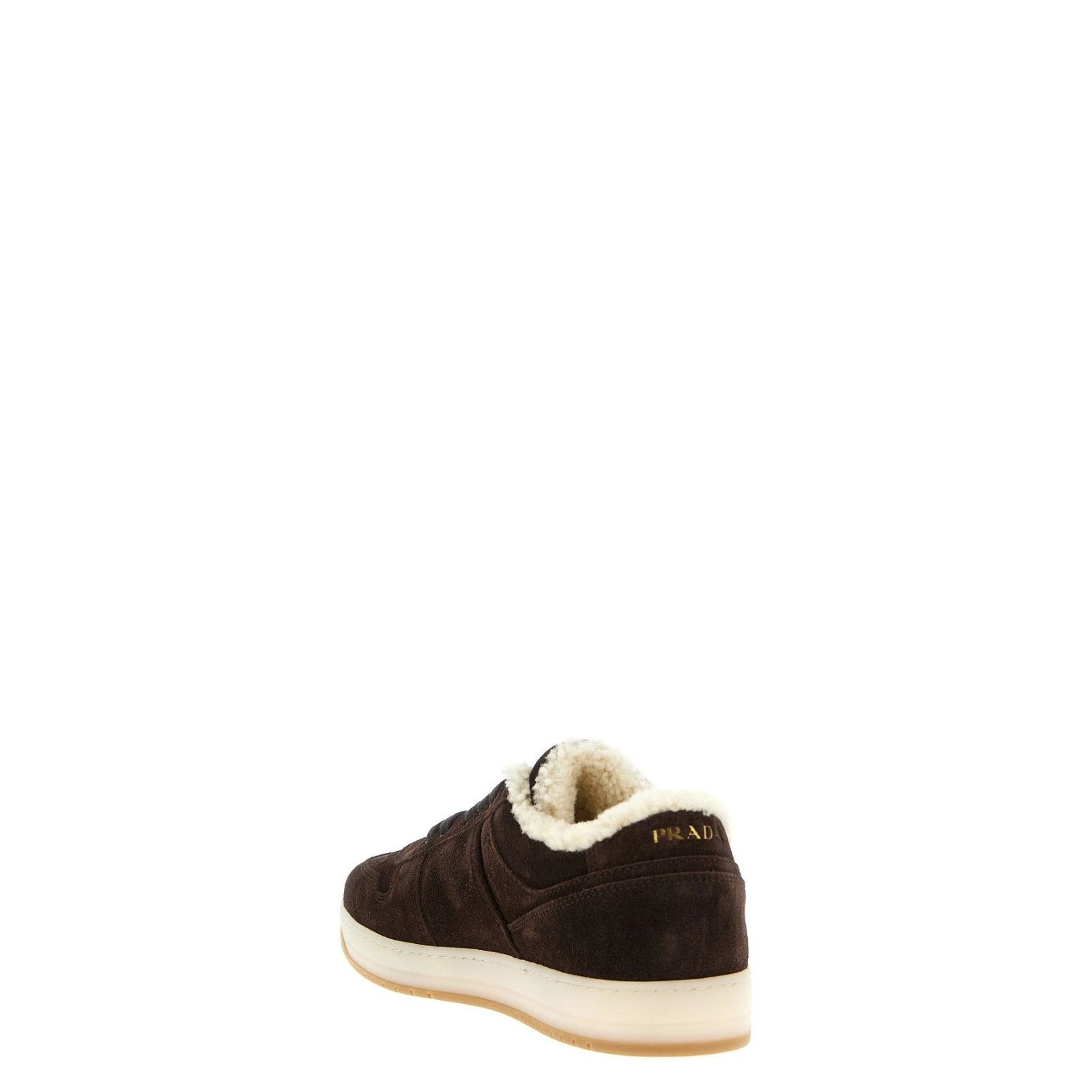 Prada PRADA Downtown Brown Shearling Suede Sneakers New/Authentic Size US 13 / EU 46 - 5 Thumbnail