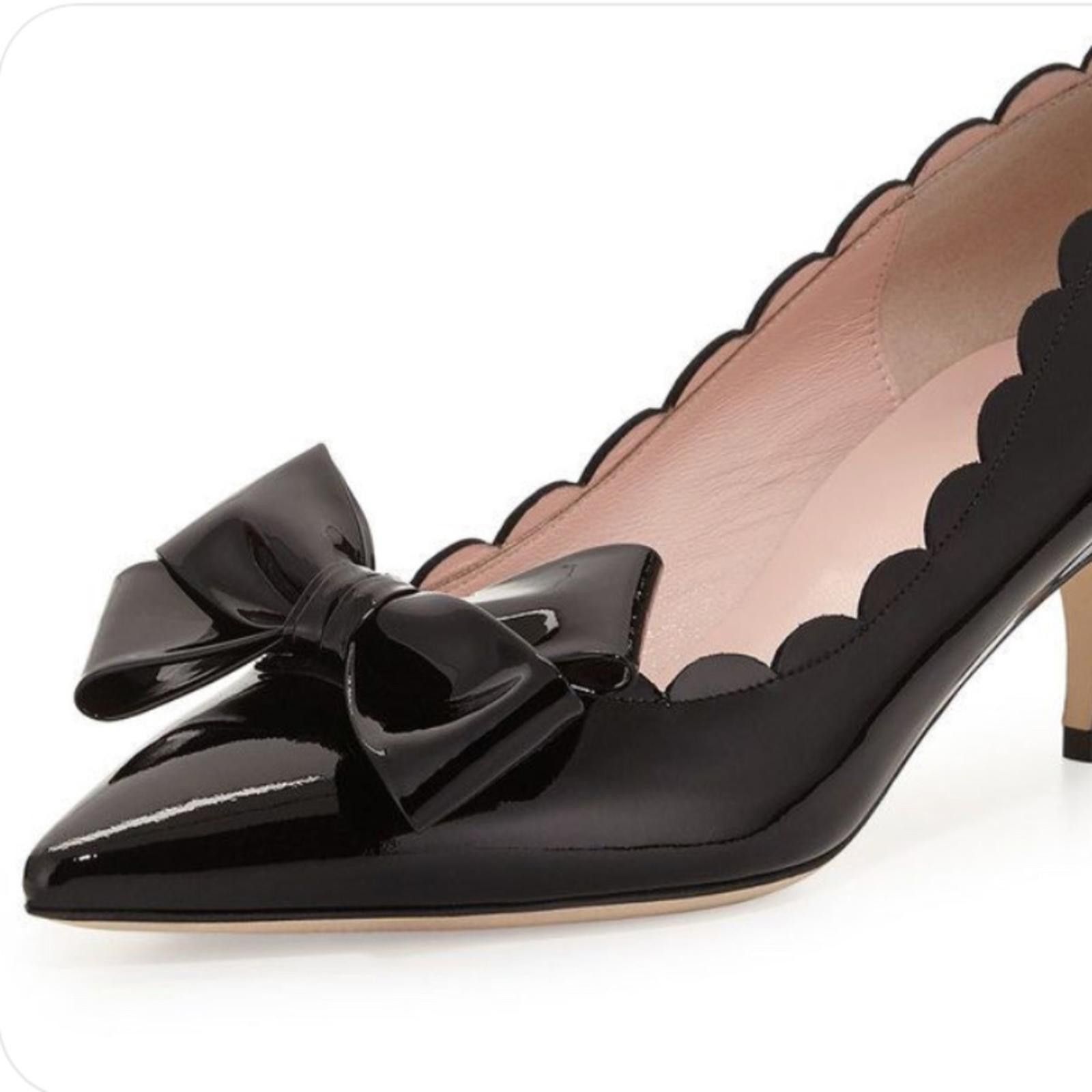 Other Kate Spade Scallop Kitten Hell Pumps Size US 7 / IT 37 - 1 Thumbnail