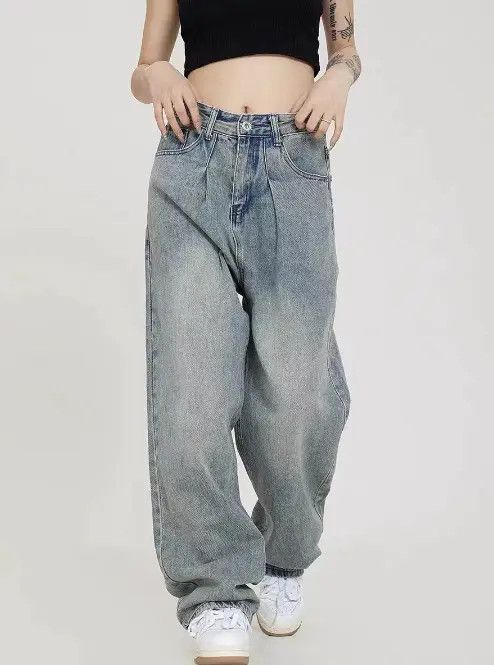 Japanese Brand Yuri American retro washed loose versatile wide-leg jeans Size US 32 / EU 48 - 7 Thumbnail