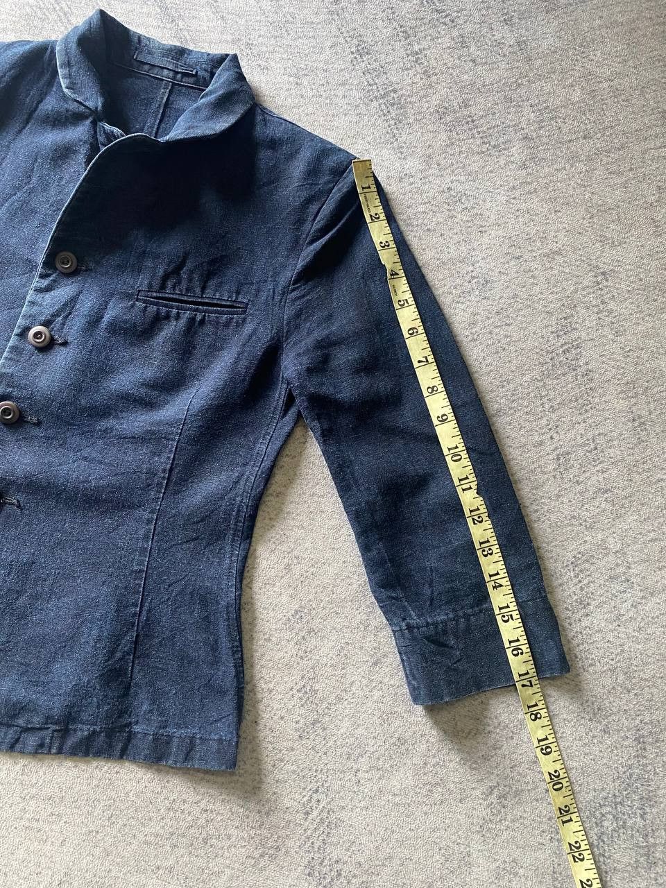 45rpm Vintage R by 45rpm Japan Indigo Dye Cotton Linen Jacket Size XS / US 0-2 / IT 36-38 - 10 Thumbnail