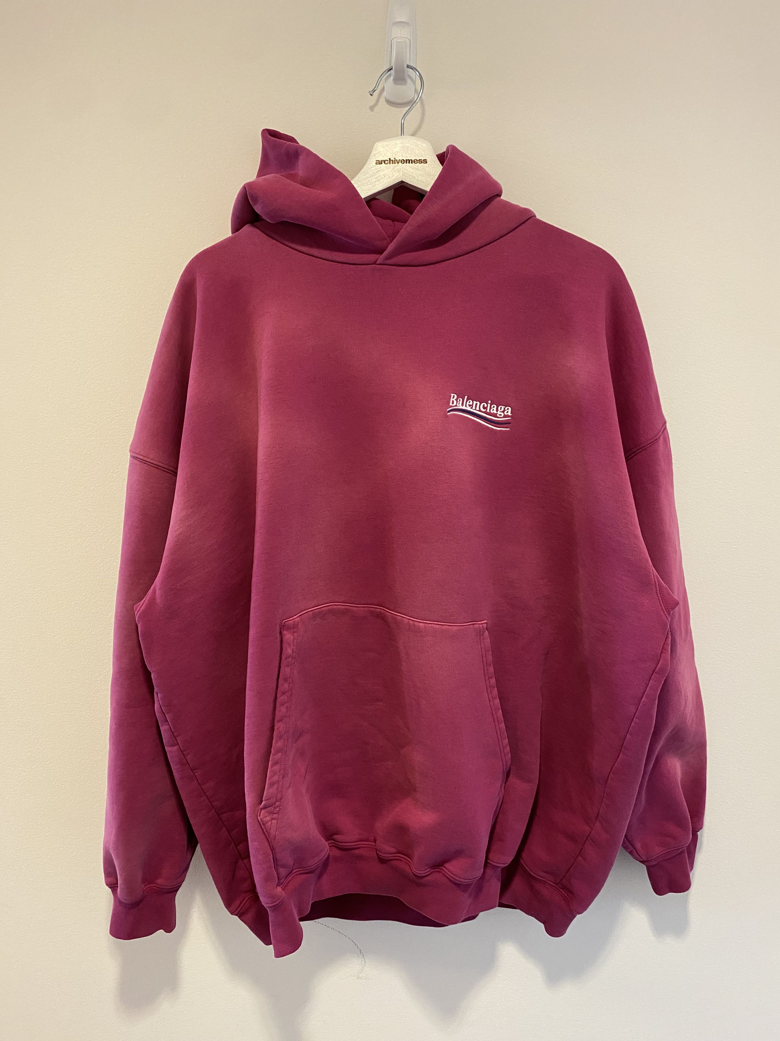 image of Balenciaga Campaign Hoodie in Red, Men's (Size XS)