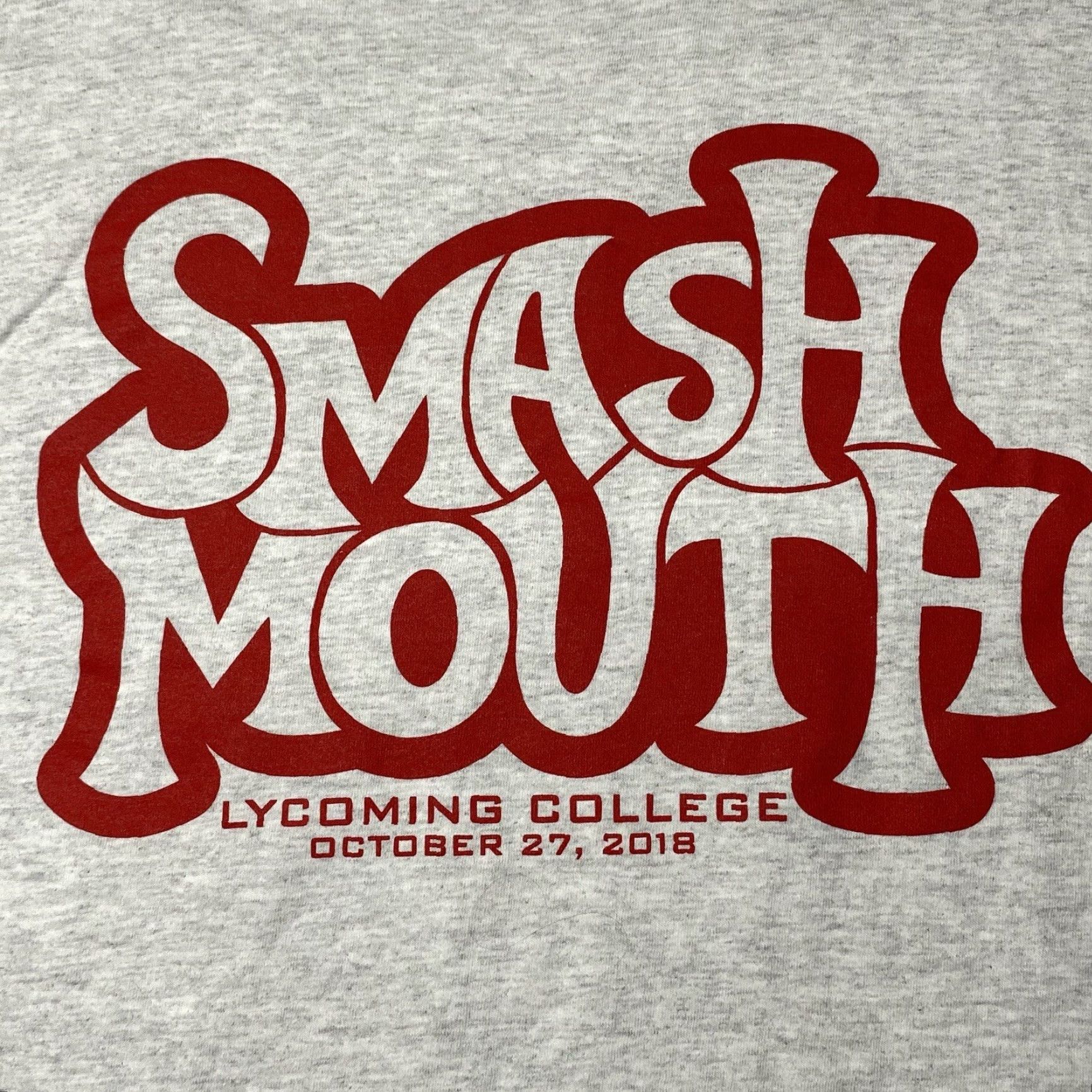 Hanes VINTAGE Hanes T-Shirt Smash Mouth Tour Rock Band EVENT STAFF Unisex Adults XL Gray 2018 Short Sleeve Crew Neck Big & Tall Size US XL / EU 56 / 4 - 2 Thumbnail