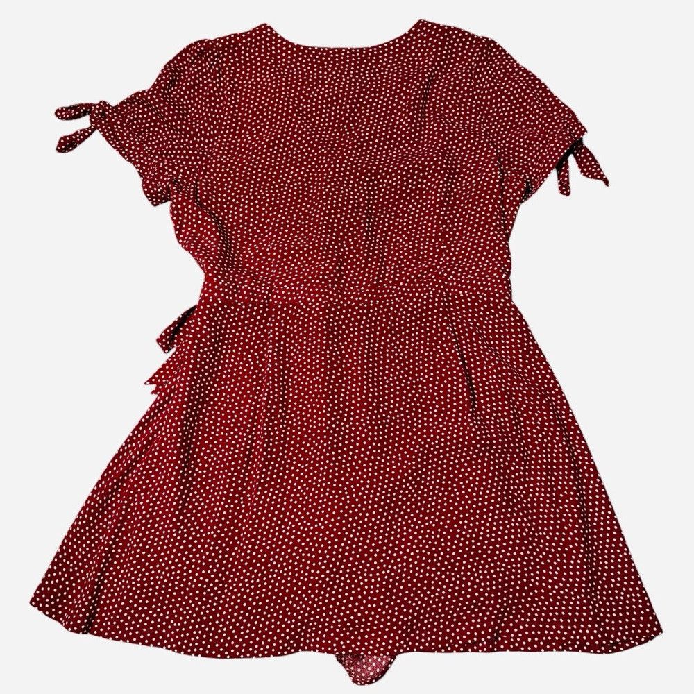 Loft NWT New LOFT Red Polka Dot Wrap Romper Dress Size 18 Size 40" / US 18 - 4 Thumbnail
