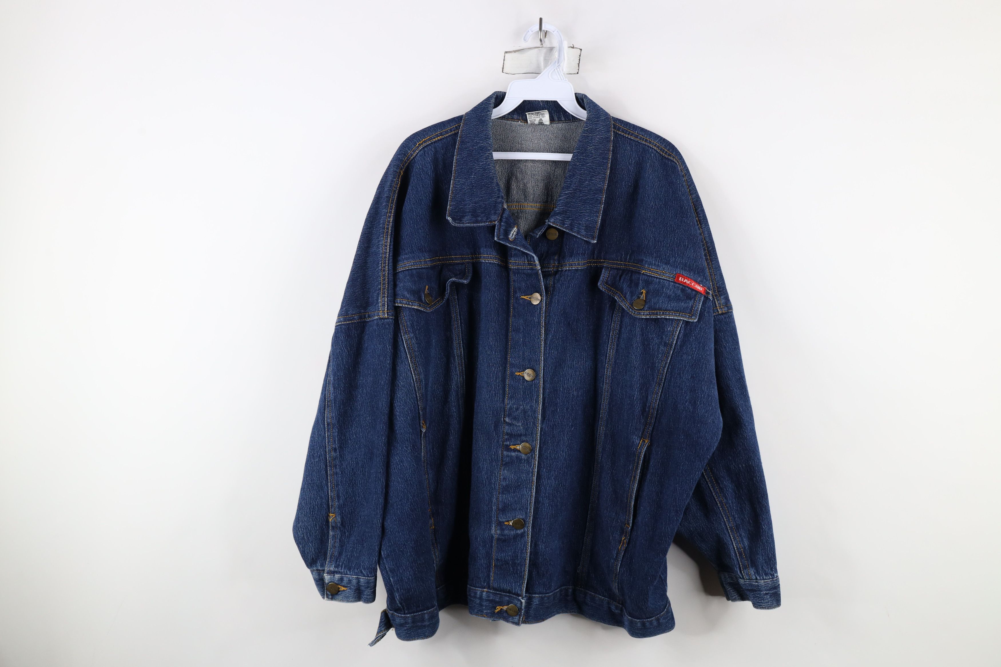 Vintage Vintage 90s Streetwear Baggy Fit Denim Jean Trucker Jacket Size L / US 10 / IT 46 - 1 Thumbnail