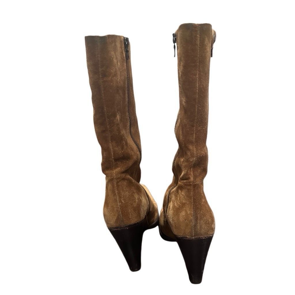 Prada PRADA Boots Shoes Leather Suede British Tan Brown Zip Up Mid Size US 9 / IT 39 - 8 Thumbnail