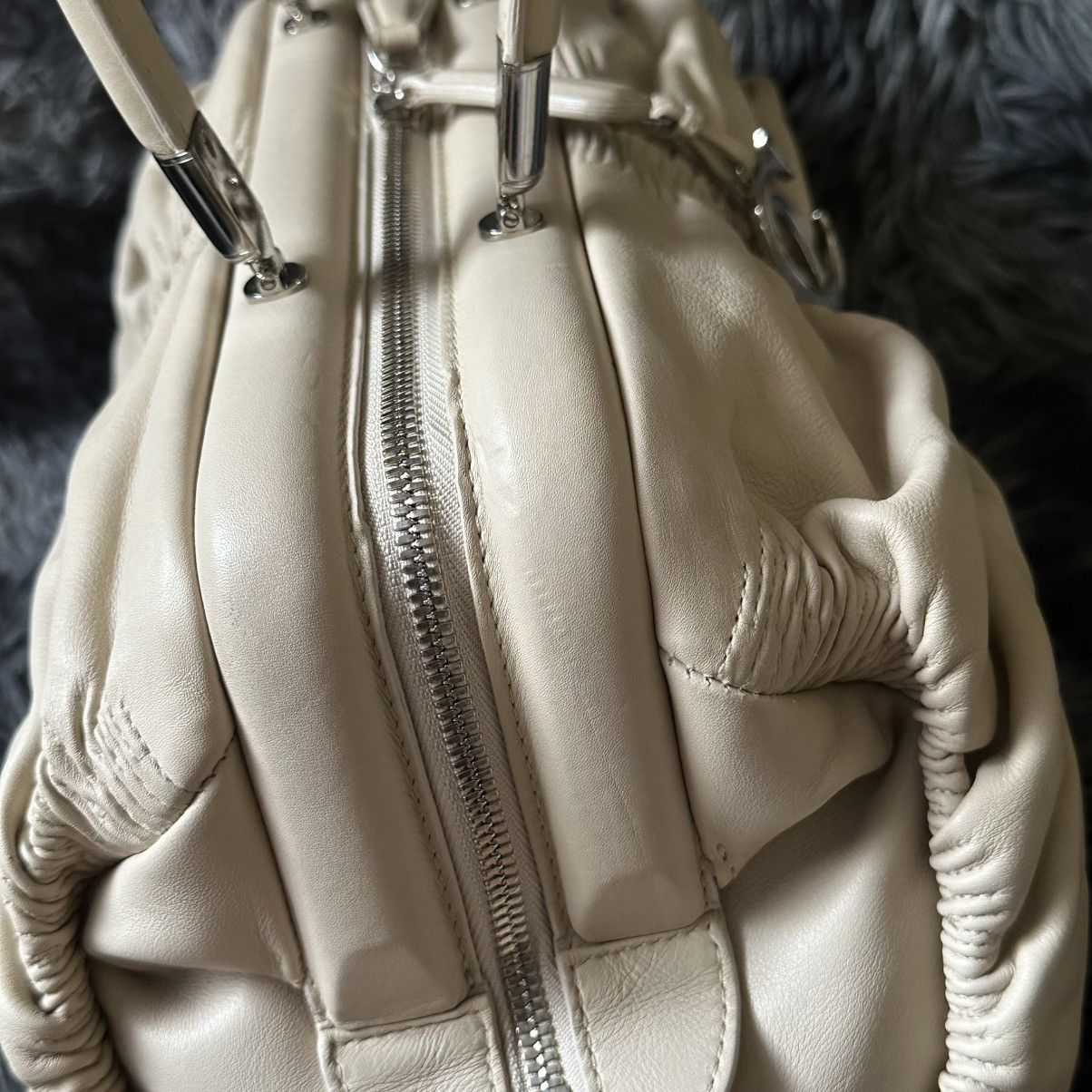 Dior Dior Light Beige Leather Karenina East West Karenina Satchel Size ONE SIZE - 18 Thumbnail
