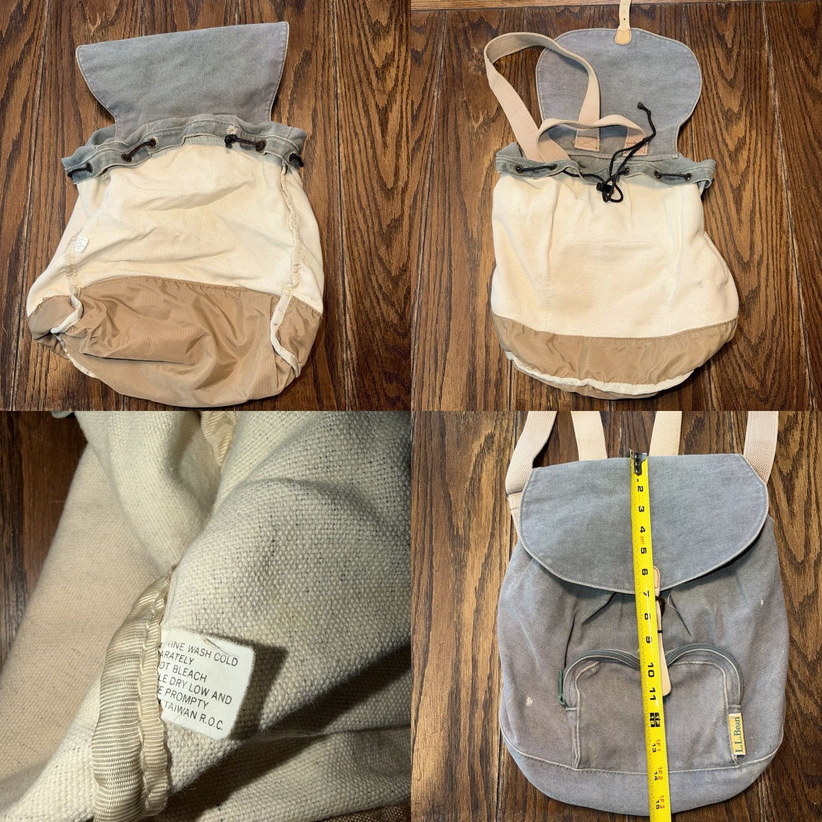 Vintage VINTAGE LL Bean Backpack Green 70s 80s Cotton Day USA Travel Mens Backpack Size ONE SIZE - 9 Thumbnail