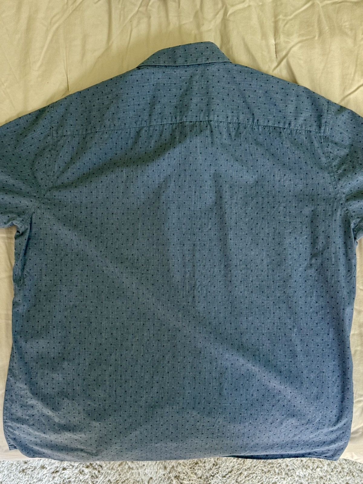 Zachary Prell Zachary Prell XL Navy Dot Short Sleeve Button-Up Size US XL / EU 56 / 4 - 5 Thumbnail