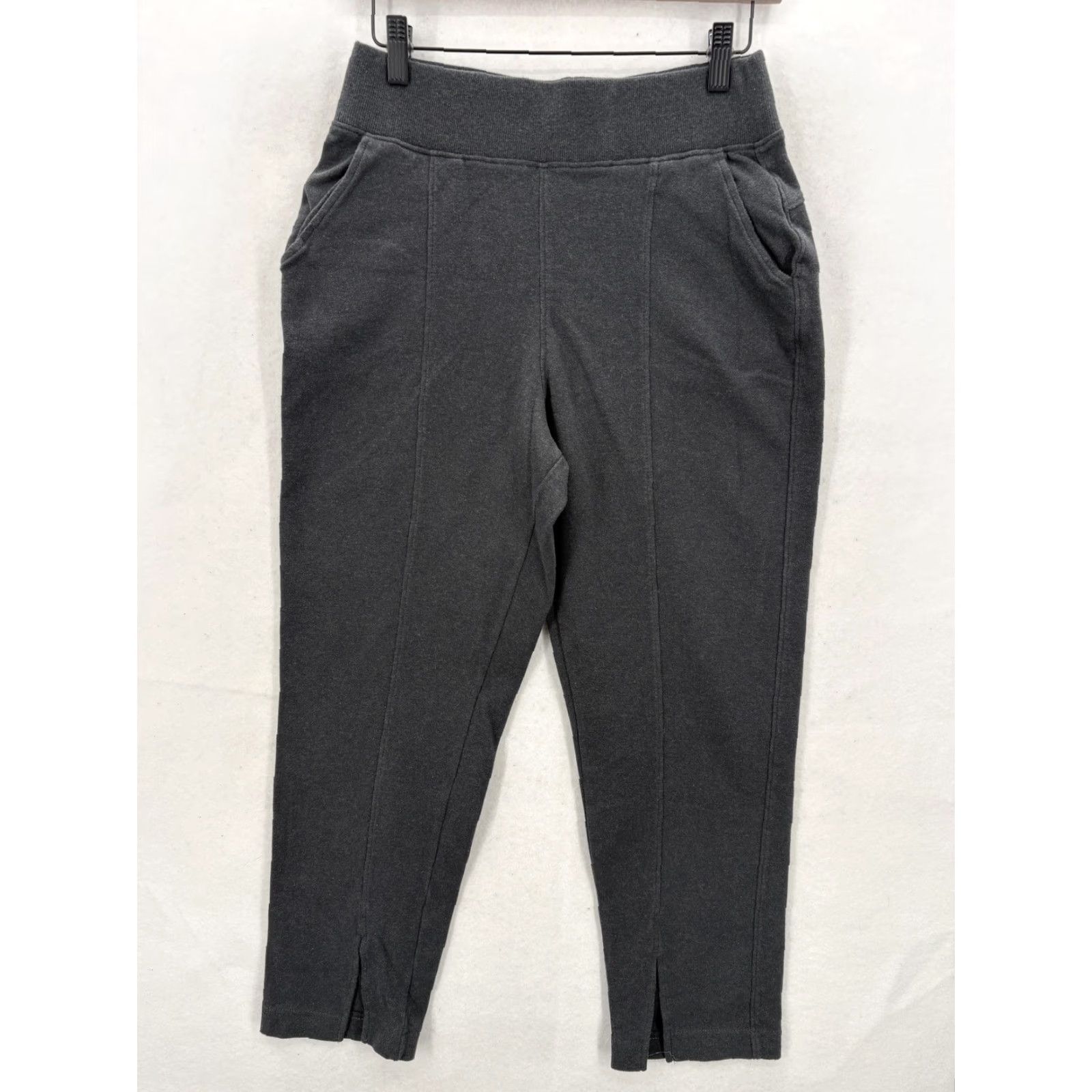 Vintage Pact Pants Womens Small Gray Organic Cotton Fleece Crop Tapered Sweatpants Cozy Size 28" / US 6 / IT 42 - 2 Thumbnail