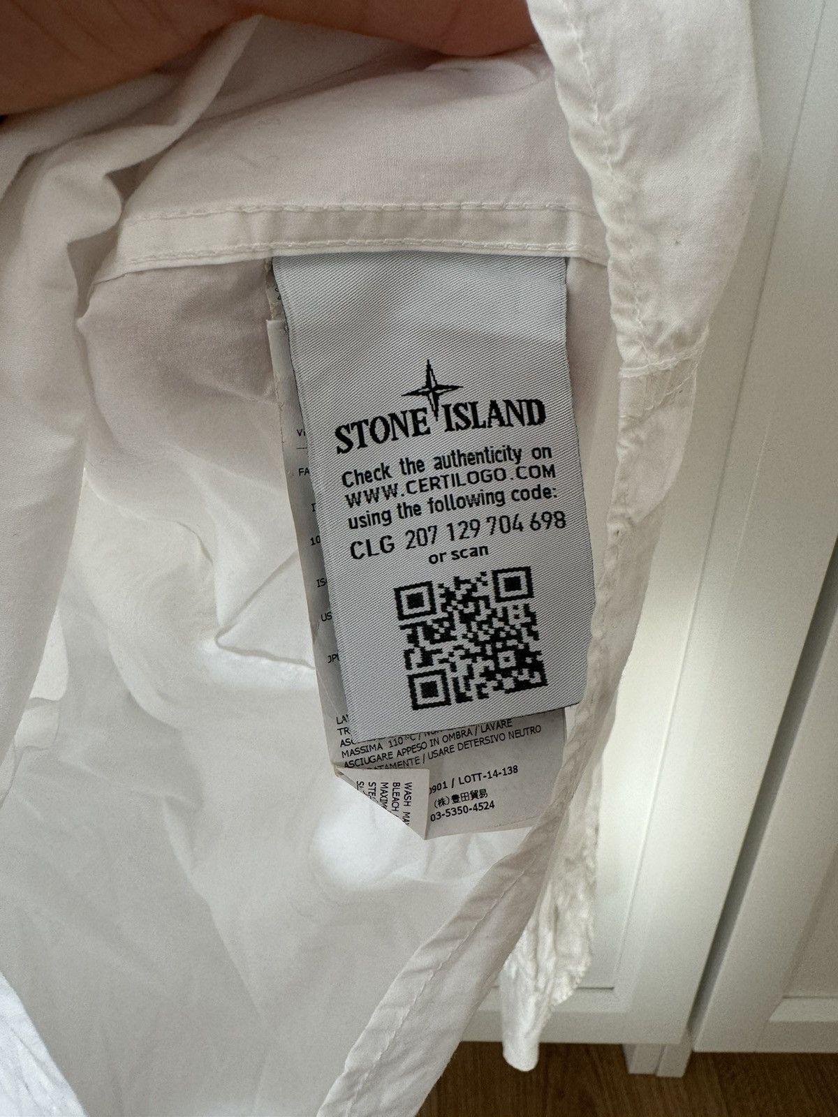 Stone Island Stone Island white shirt with logo Size US M / EU 48-50 / 2 - 7 Thumbnail