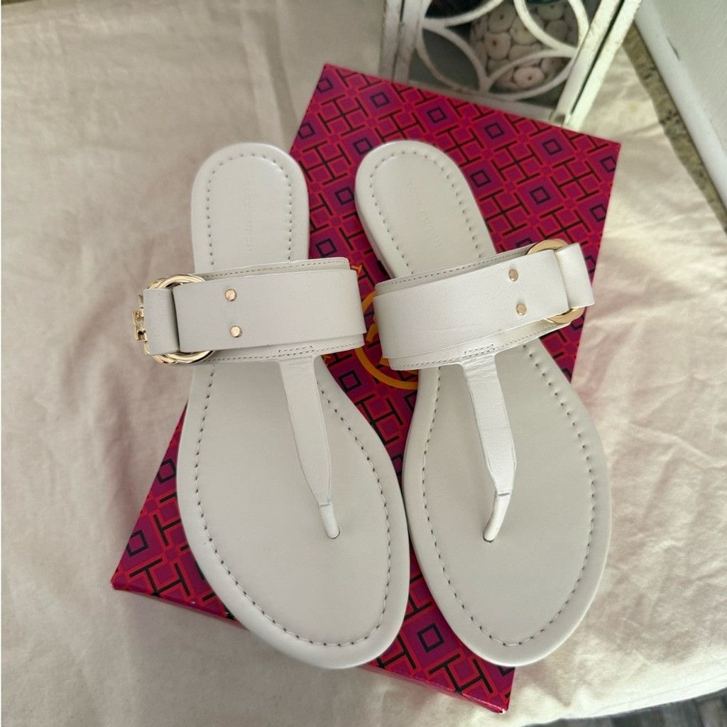 Tory Burch New Tory Burch SELBY THONG SANDAL CARDENA TUMBLED-VACHETTA- Size US 9 / IT 39 - 5 Thumbnail
