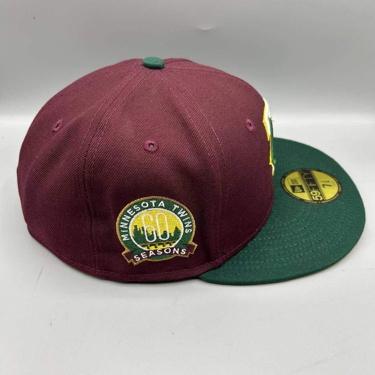 New Era Minnesota Twins Hat Men 7 1/4 Red Green MLB Fitted Cap New Size ONE SIZE - 6 Thumbnail