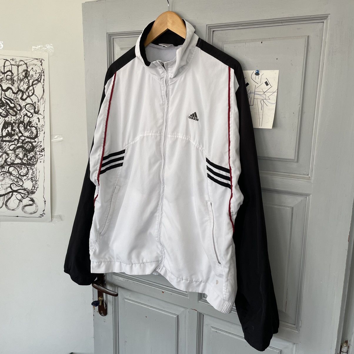 Adidas Vintage 00’s Adidas Tracksuit Jacket Windbreaker Size US XL / EU 56 / 4 - 2 Thumbnail
