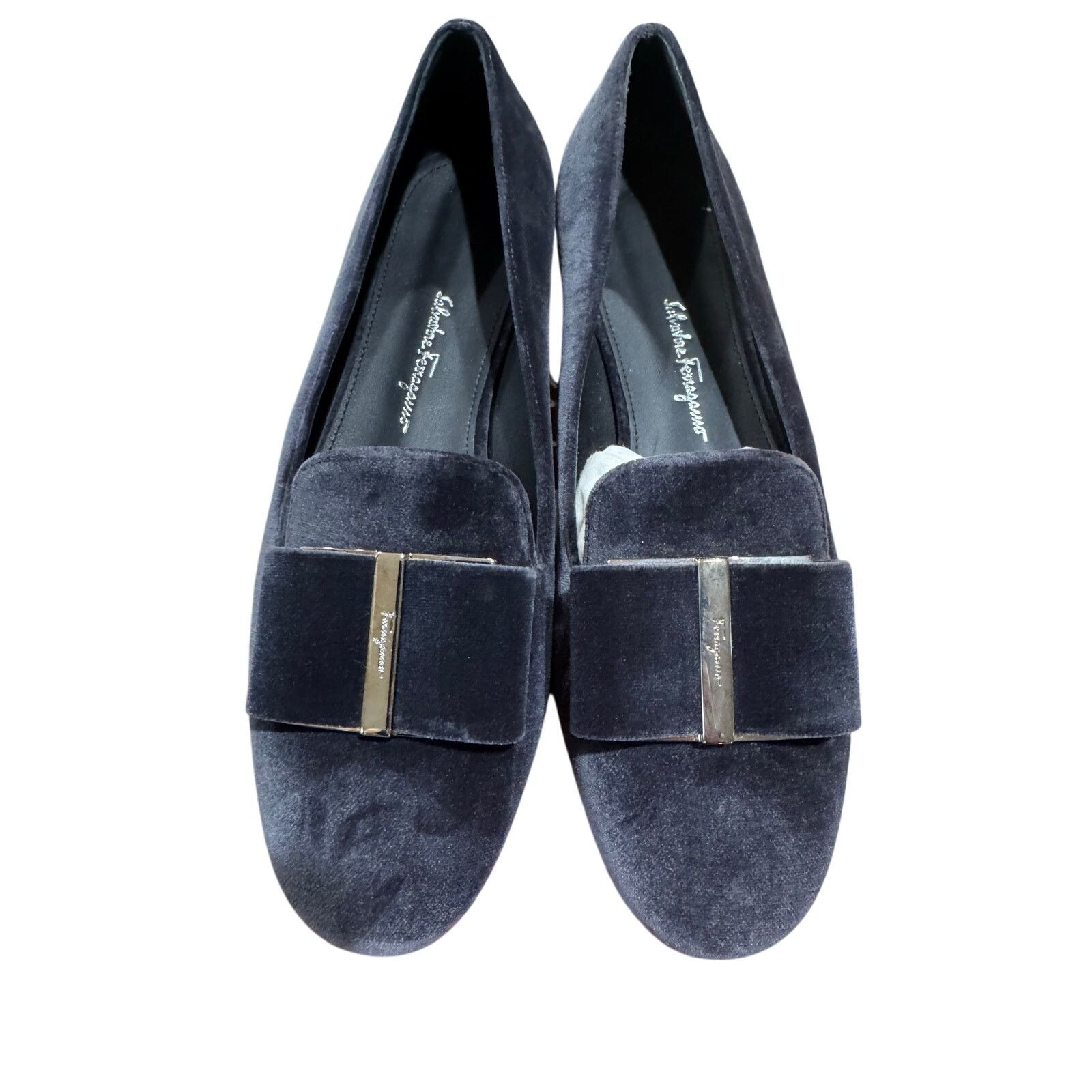 Salvatore Ferragamo Salvatore Ferragamo Sarno Velvet Flower Heel Loafers sz. 6B Size US 6 / IT 36 - 6 Thumbnail
