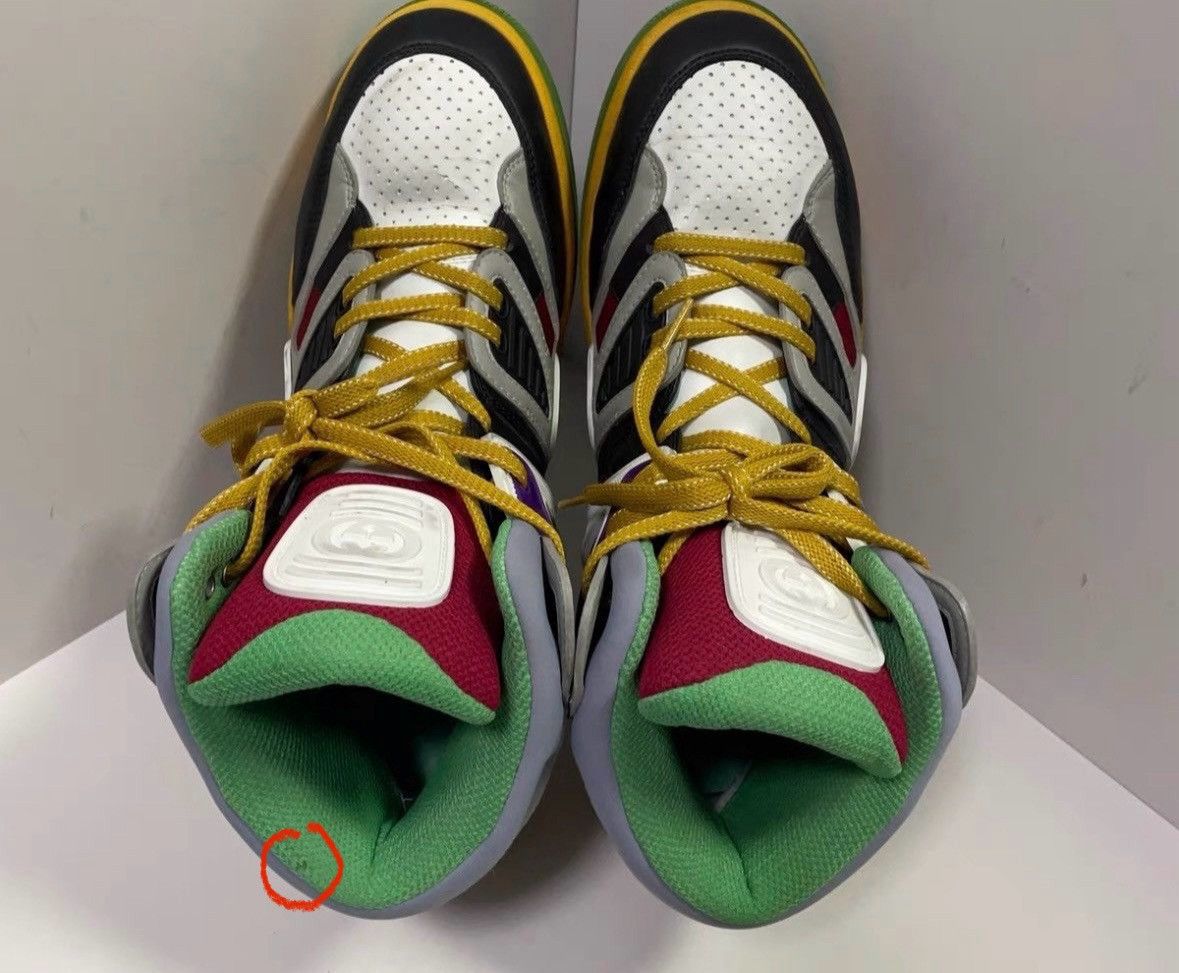 Gucci Gucci High-Top Basketball Sneakers in Black Red White - Size US 10.5 / EU 43-44 - 14 Thumbnail