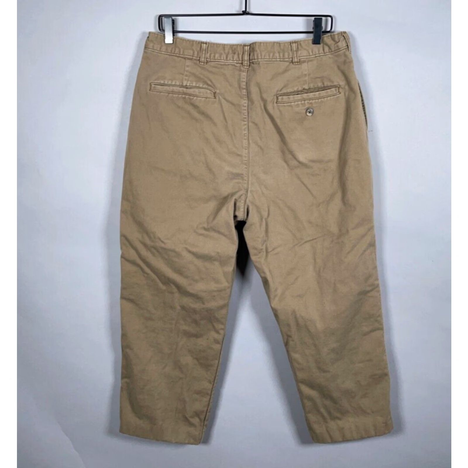 Vintage VINTAGE L.L. Bean Men's Chino Pants 90s Pleated Lined Cotton Casual Workwear Brown Size 34 Size US 34 / EU 50 - 3 Thumbnail